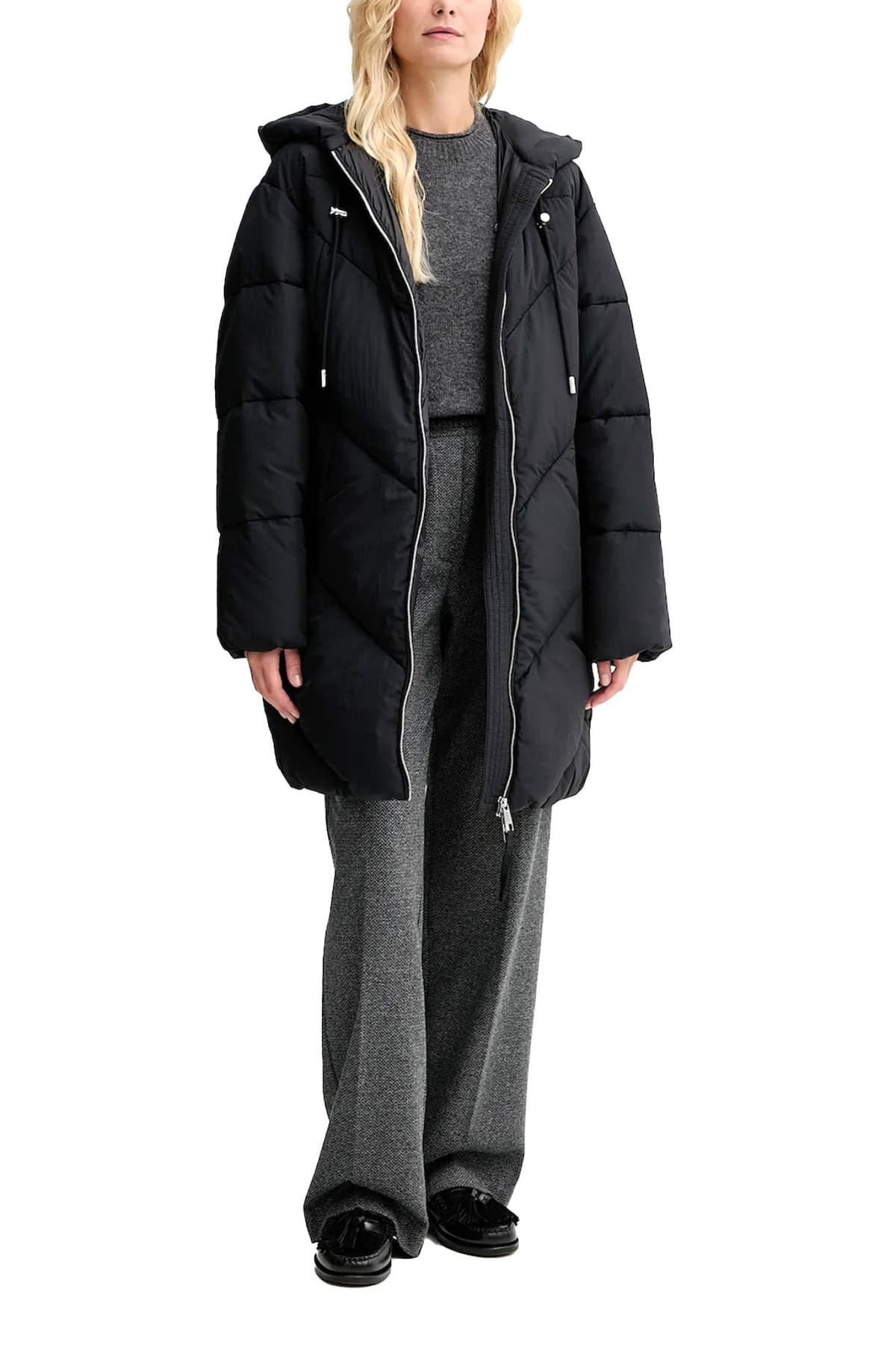 BOSS CASUAL ΜΠΟΥΦΑΝ C_PIAPOLLY ΦΟΥΣΚΩΤΟ ΚΟΥΚΟΥΛΑ ΜΑΥΡΟ