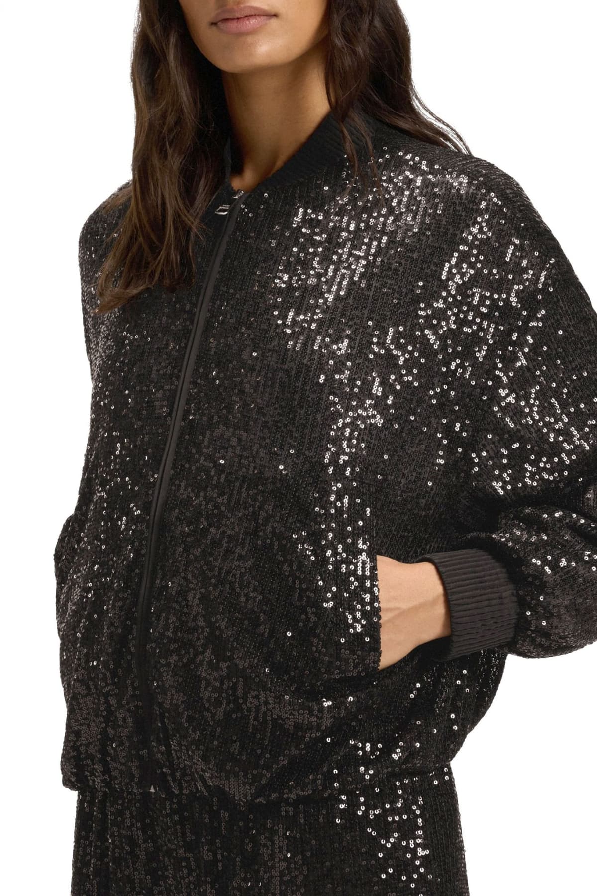 BOSS CASUAL ΖΑΚΕΤΑ C_JILLOI FULLZIP ΠΑΓΙΕΤΑ ΤΣΕΠΕΣ ΜΑΥΡΟ