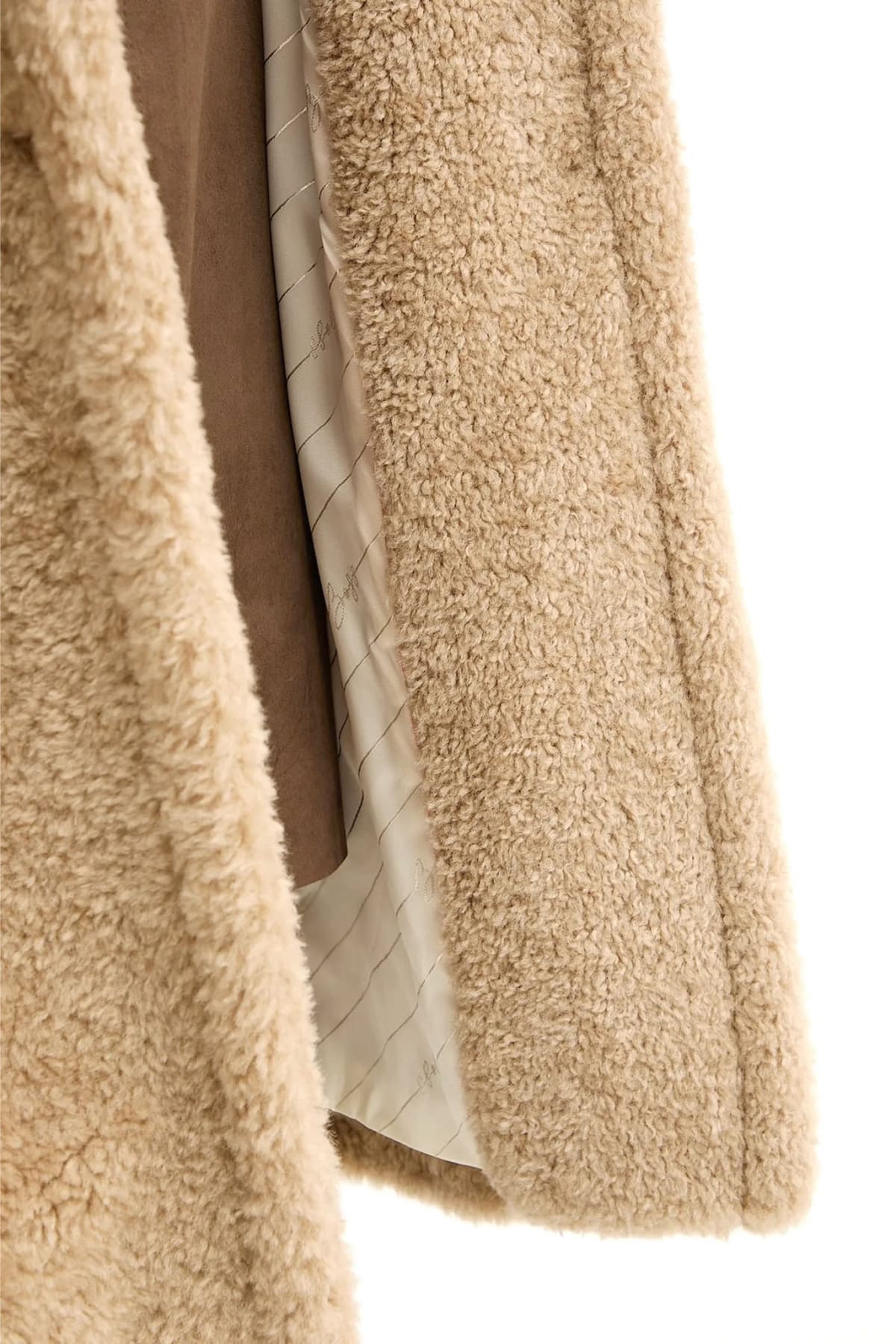 BOSS CASUAL ΓΟΥΝΑ C_CATEDY FAUX FUR ΤΣΕΠΕΣ ΜΠΕΖ