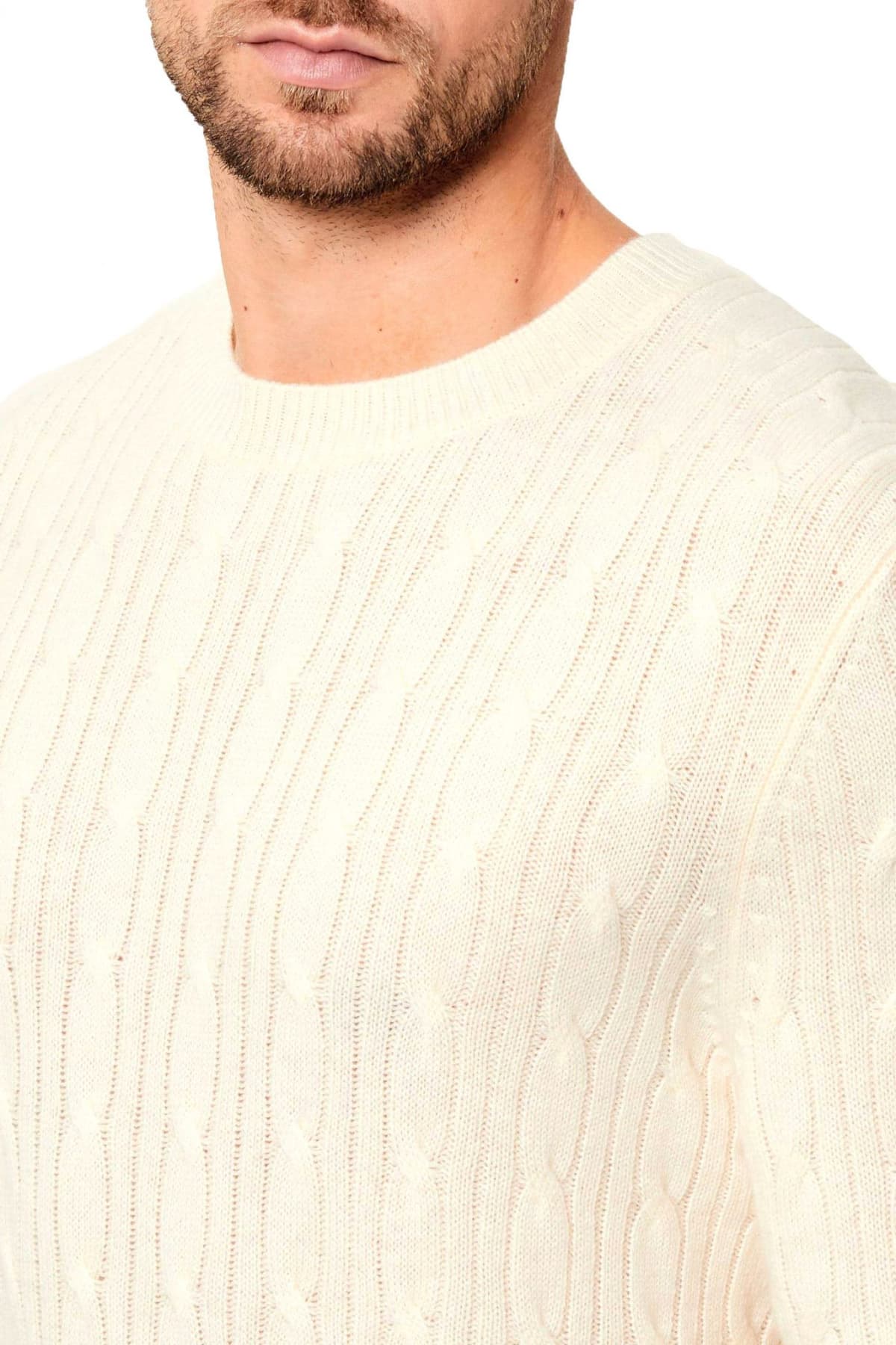 BOSS ΠΛΕΚΤΟ CREW NECK H-HETICO ΕΚΡΟΥ