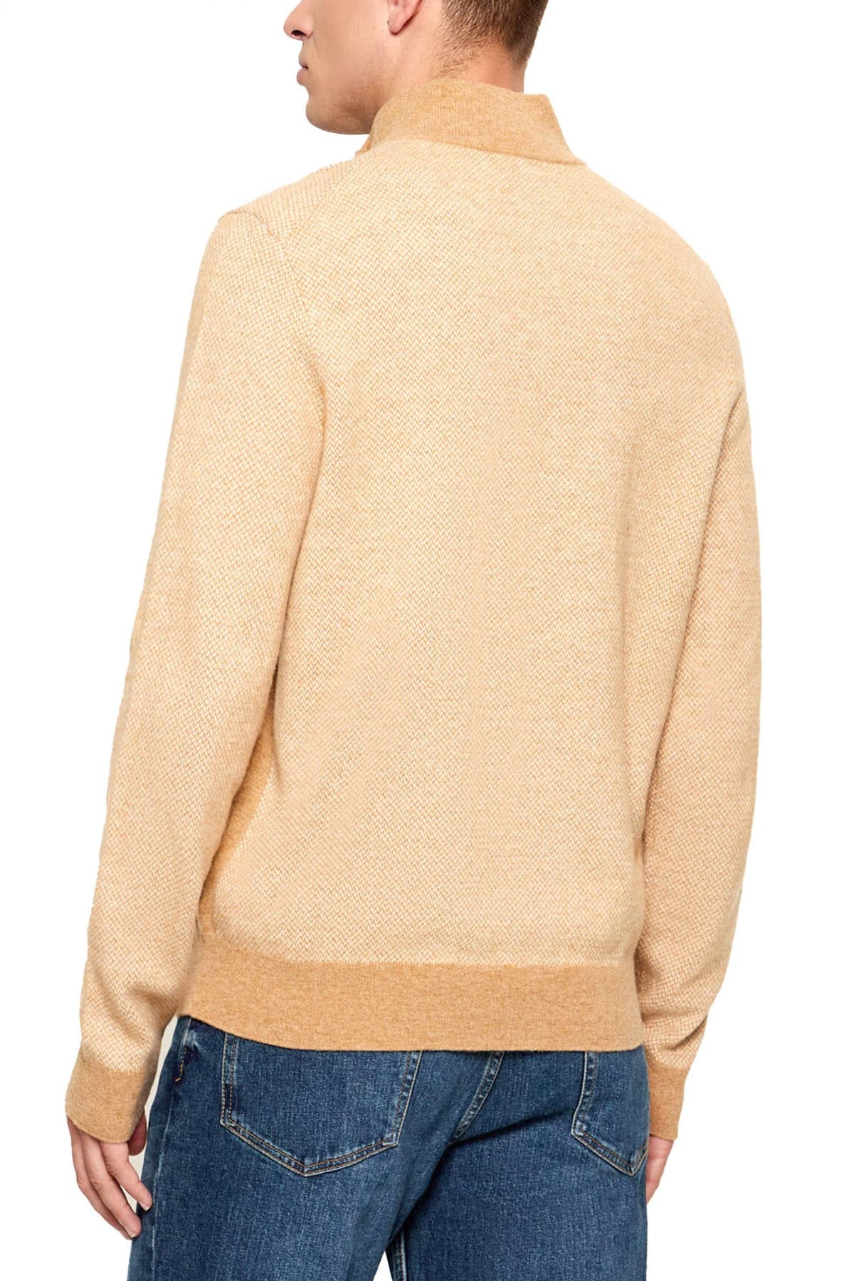 BOSS ΠΛΕΚΤΟ HALFZIP H-HETTORE ΜΠΕΖ