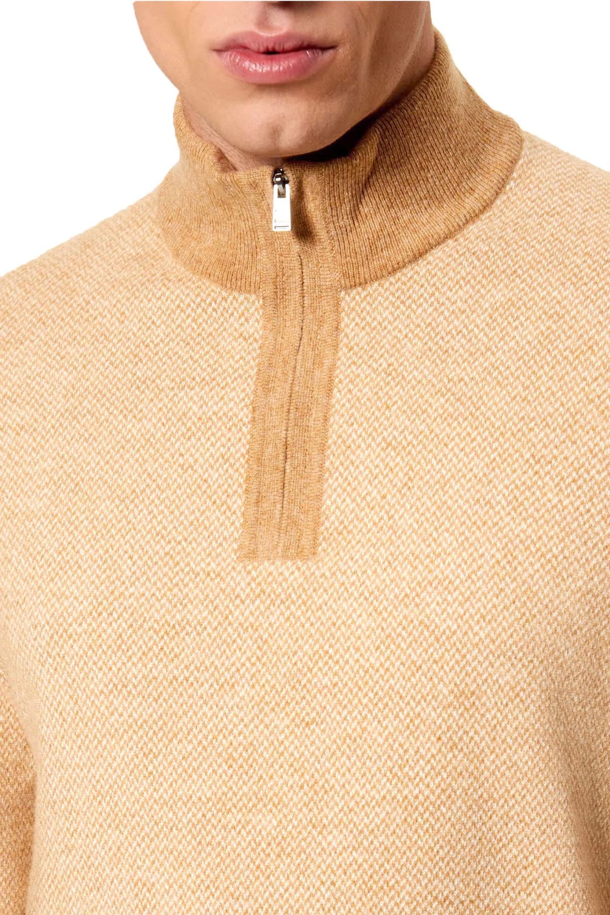 BOSS ΠΛΕΚΤΟ HALFZIP H-HETTORE ΜΠΕΖ