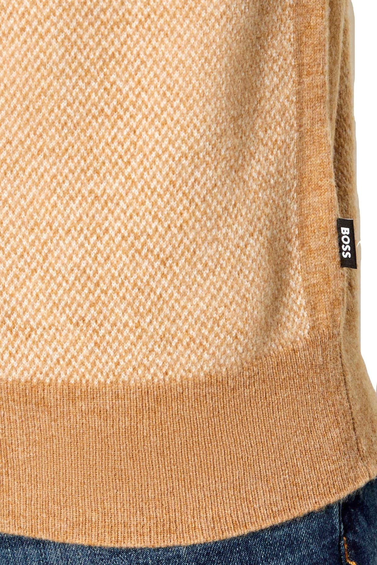 BOSS ΠΛΕΚΤΟ HALFZIP H-HETTORE ΜΠΕΖ