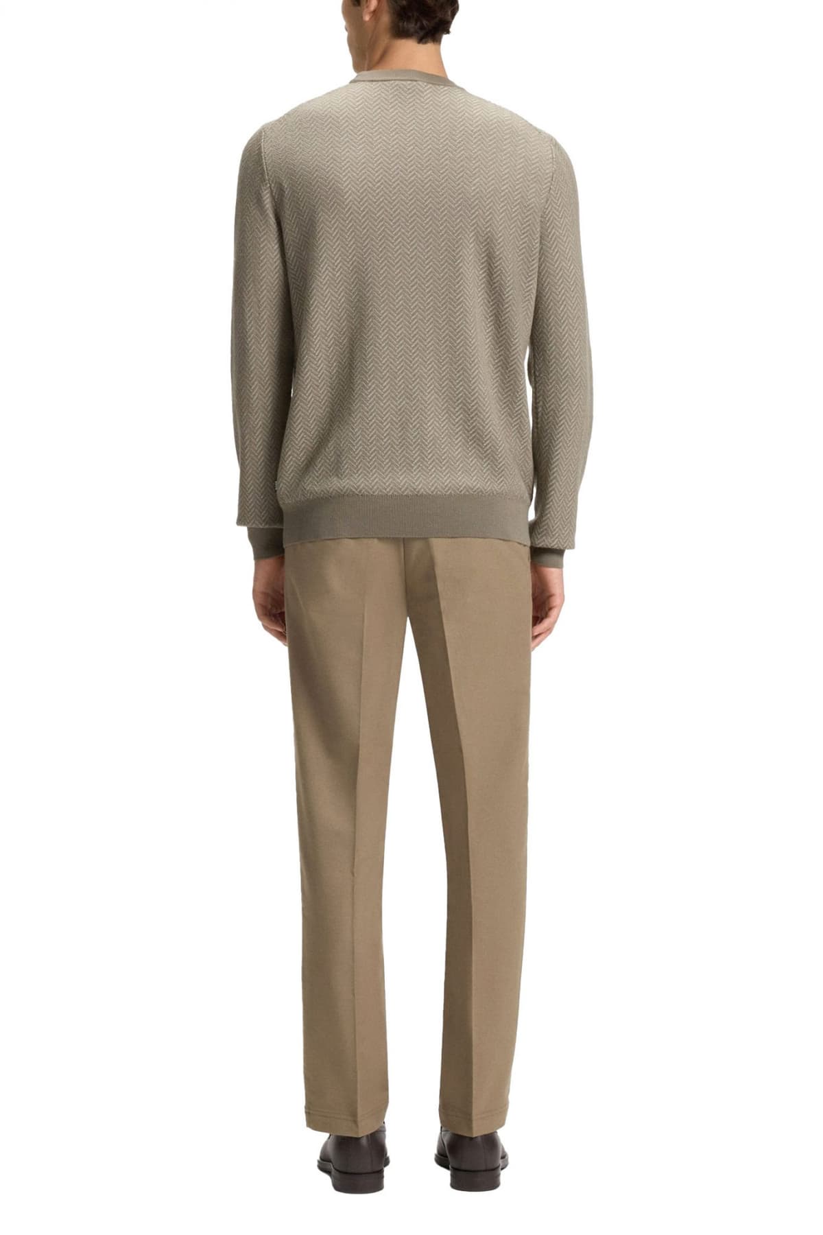 BOSS ΠΛΕΚΤΟ CREW NECK H-HABITO ΜΠΕΖ