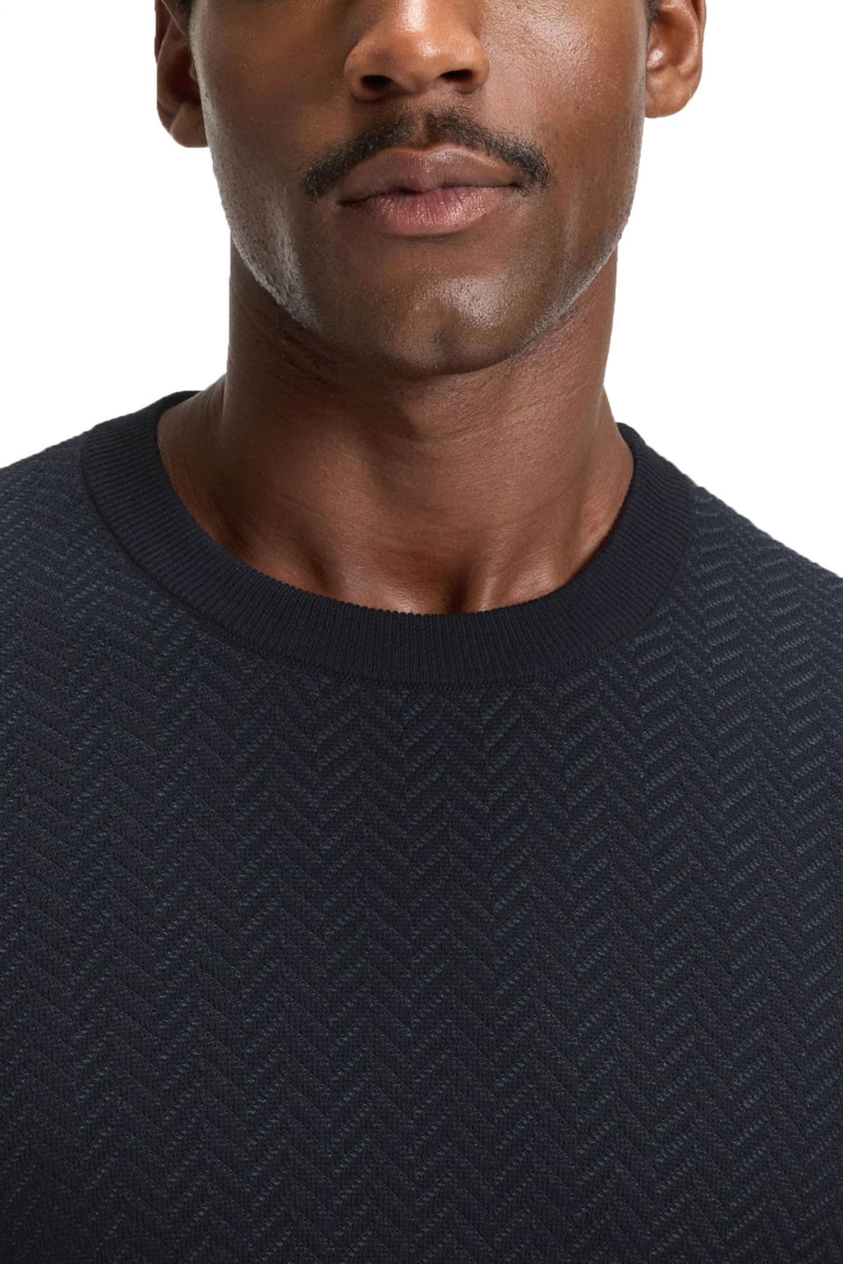 BOSS ΠΛΕΚΤΟ CREW NECK H-HABITO ΜΠΛΕ