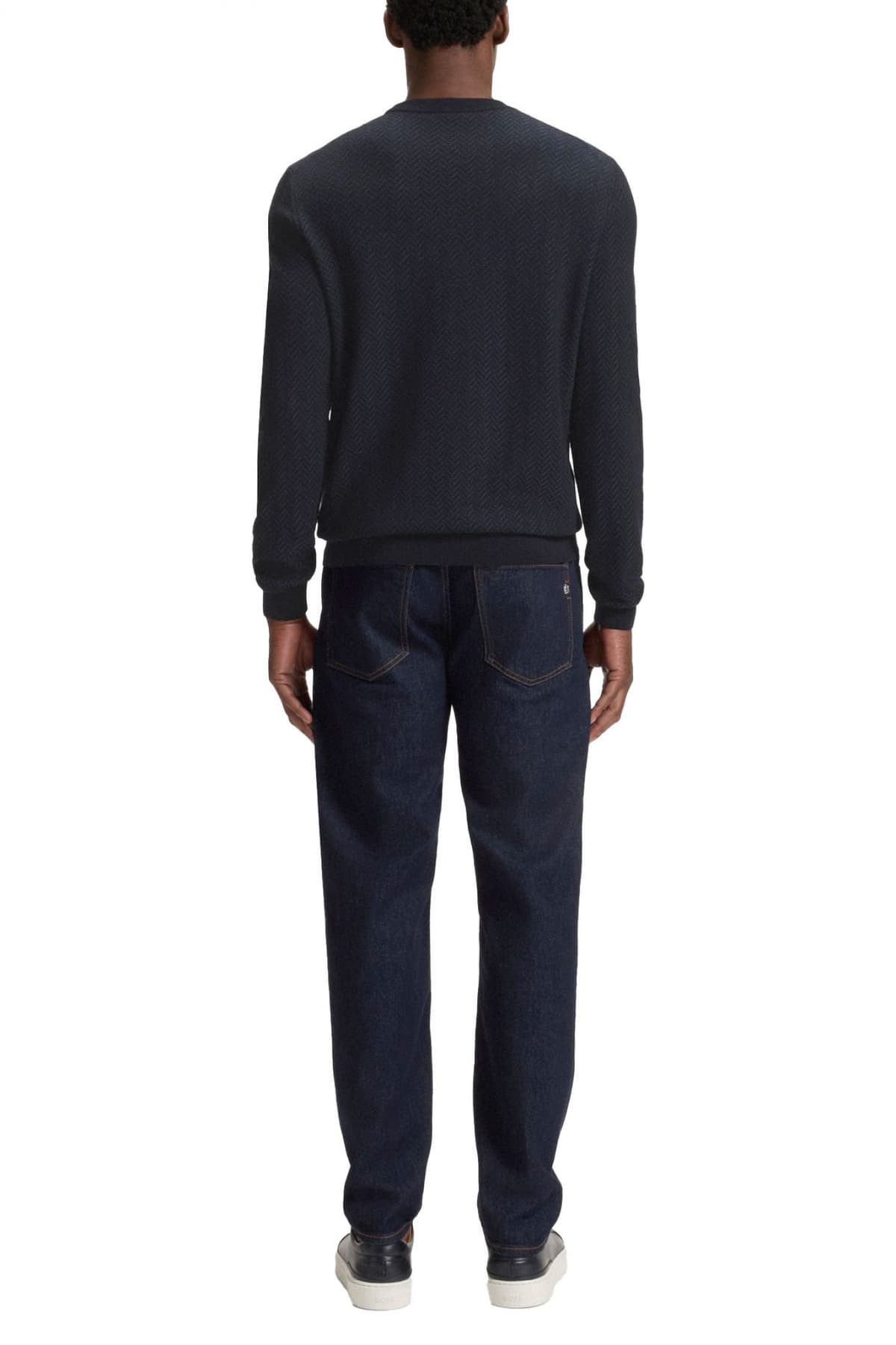 BOSS ΠΛΕΚΤΟ CREW NECK H-HABITO ΜΠΛΕ