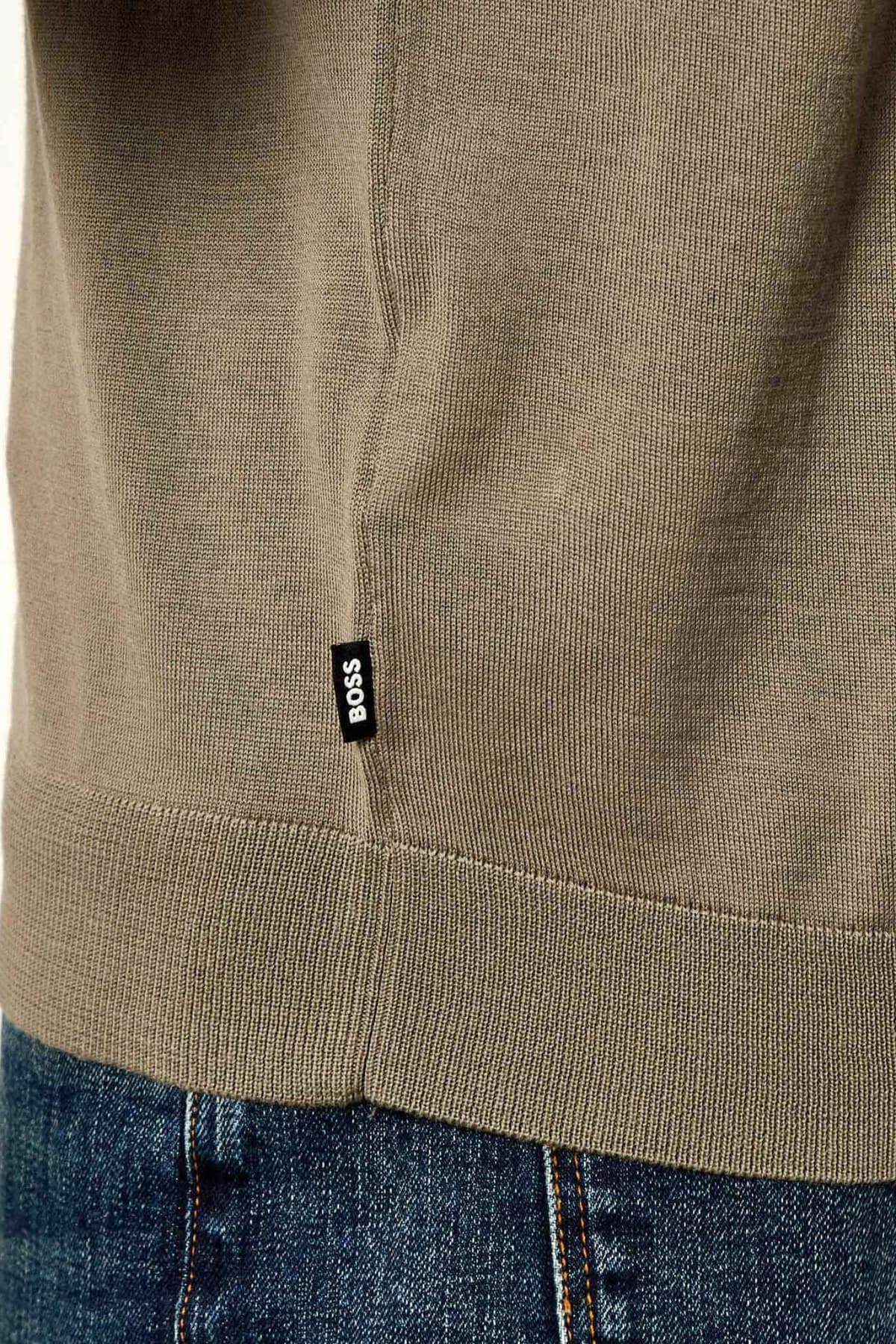 BOSS ΠΛΕΚΤΟ FULL BUTTON HELBERT ΧΑΚΙ