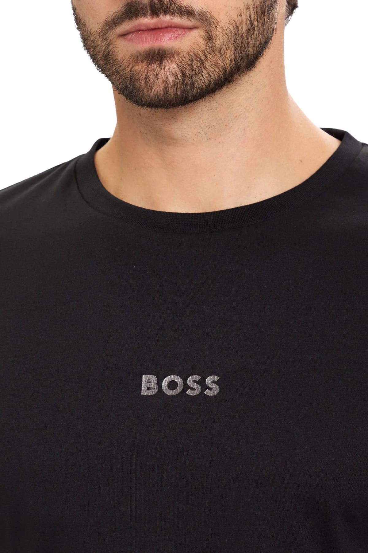 BOSS HOMEWEAR ΠΥΤΖΑΜΑ XMAS LONG SET ΜΑΥΡΟ