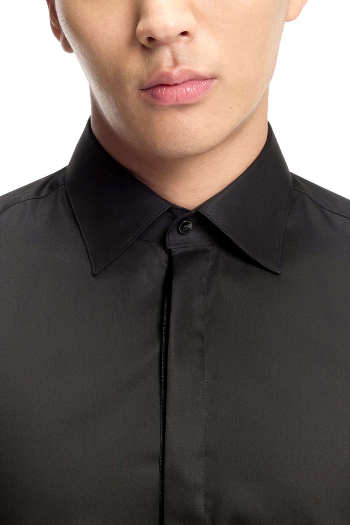 BOSS ΠOYΚΑΜΙΣΟ SLIM FIT EASY IRON H-HANK-PARTY6-254 ΜΑΥΡΟ