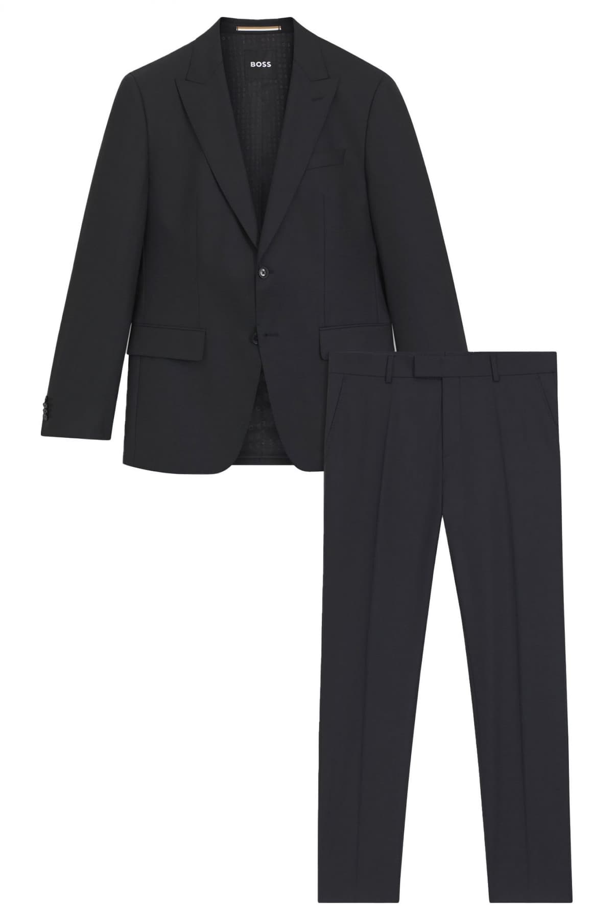 BOSS ΚΟΣΤΟΥΜΙ ΔΙΚΟΥΜΠΟ ΜΙΚΡΟΣΧΕΔΙΟ SLIM FIT H-HUGE-2PCS-PEAK-253 ΜΑΥΡΟ