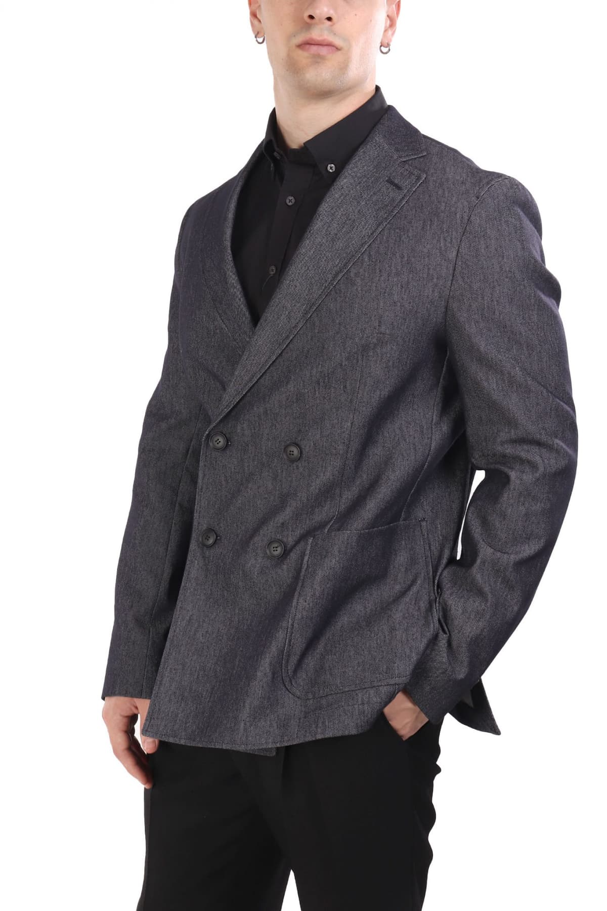 BOSS ΣΑΚΑΚΙ BLAZER SLIM FIT C-HANRY-DB-254 DENIM ΜΠΛΕ