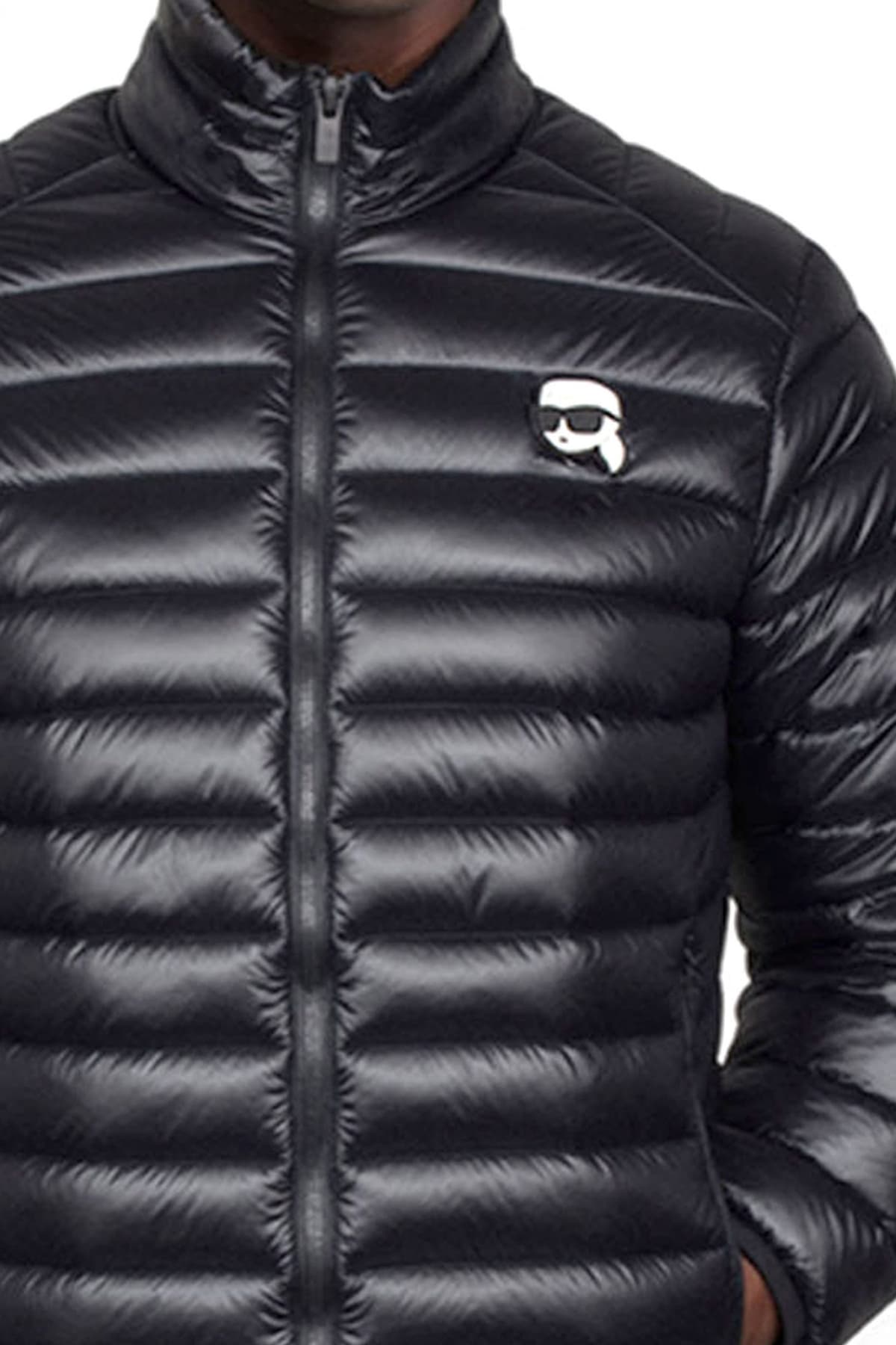 KARL LAGERFELD ΜΠΟΥΦΑΝ ΦΟΥΣΚΩΤΟ LOGO ΜΑΥΡΟ