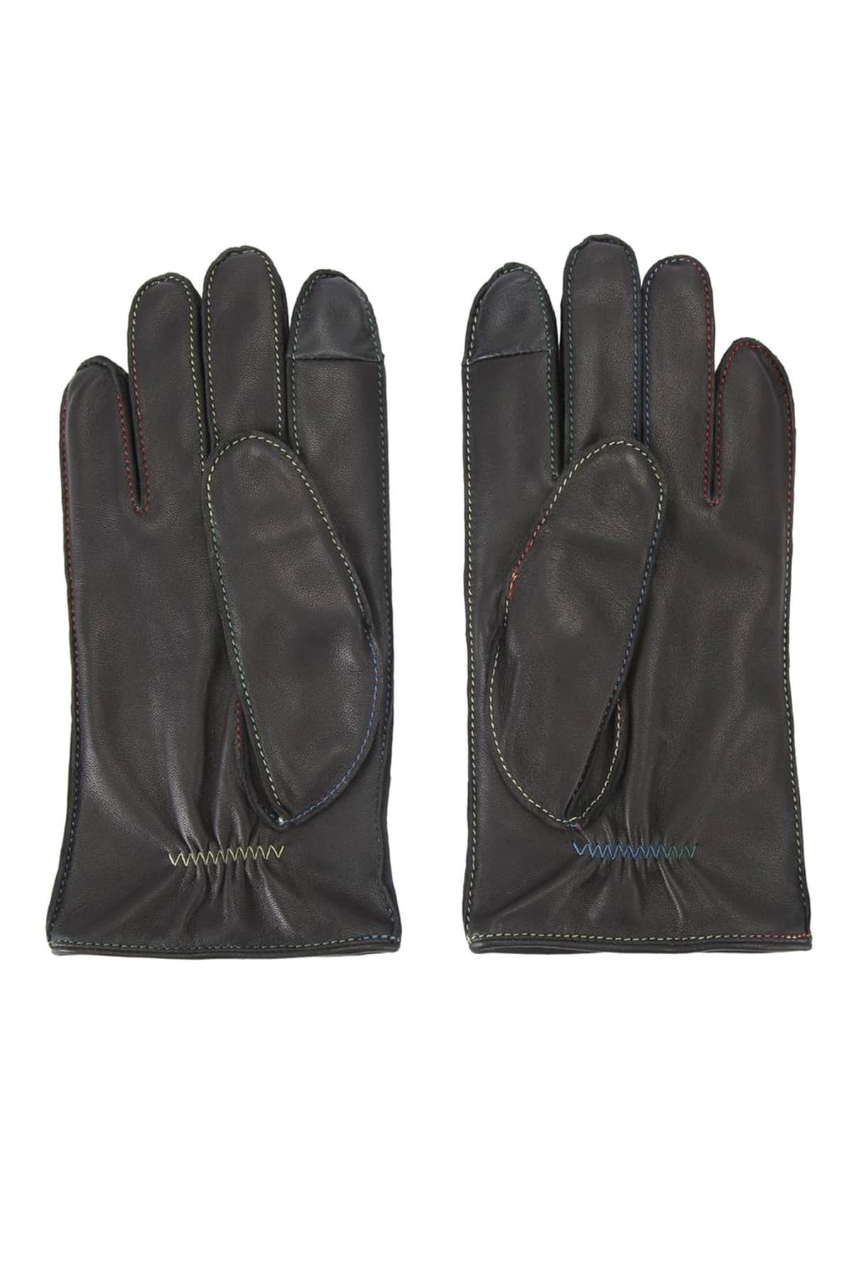 KURT GEIGER ΓΑΝΤΙΑ EAGLE LEATHER GLOVES LOGO ΜΑΥΡΟ