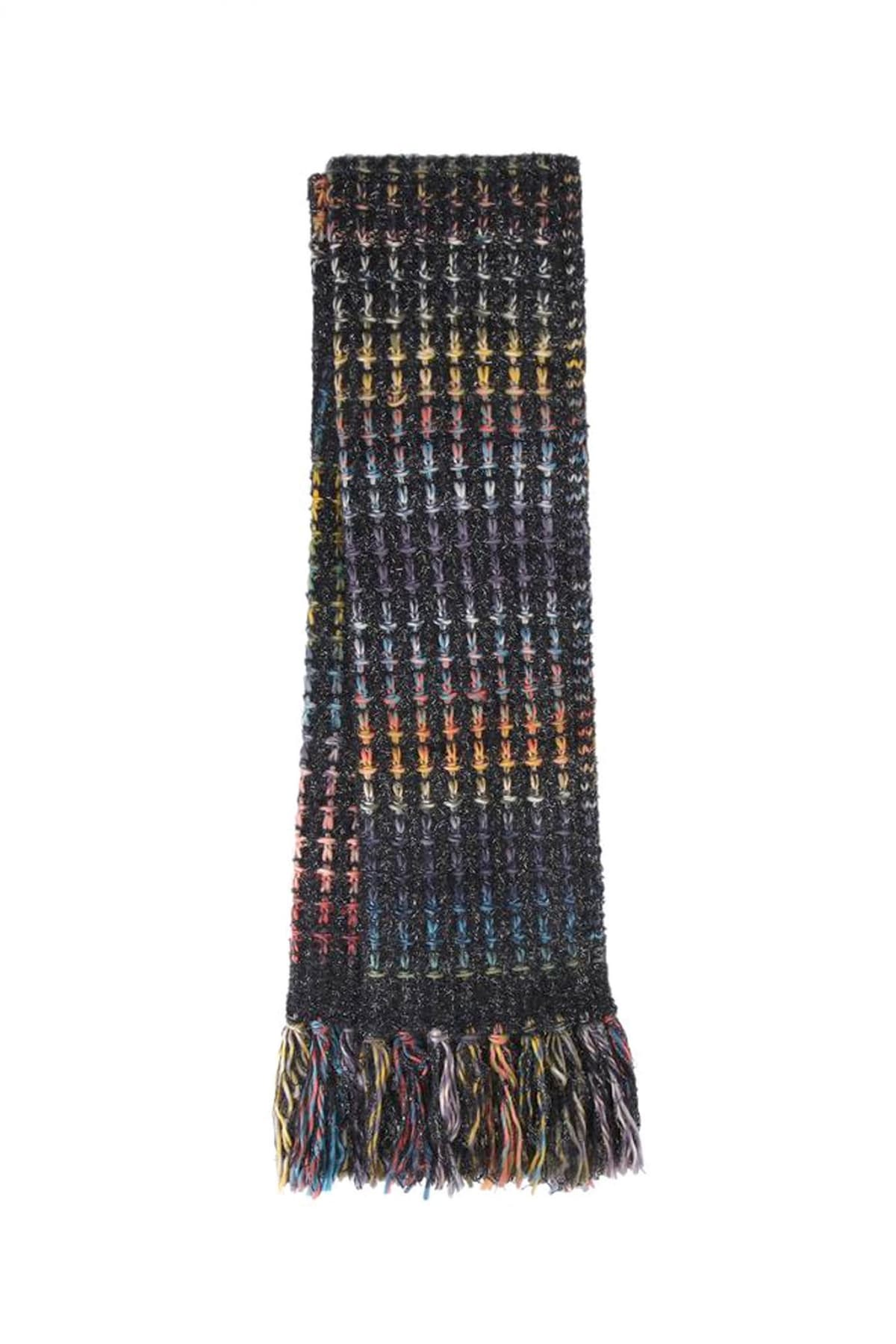 KURT GEIGER ΚΑΣΚΩΛ LUREX KNIT SCARF ΑΣΗΜΙ ΛΕΠΤΟΜΕΡΕΙΕΣ ΠΟΛΥΧΡΩΜΟ