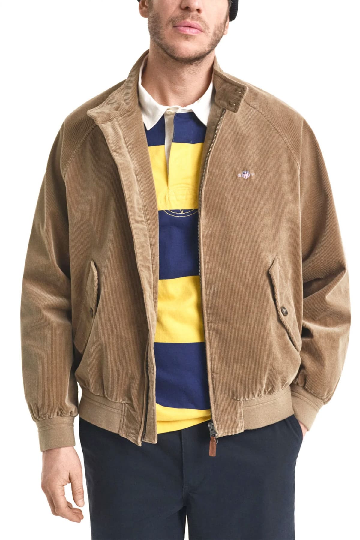 GANT ΜΠΟΥΦΑΝ ΚΟΤΛΕ CORD HARRINGTON JACKET ΚΑΦΕ