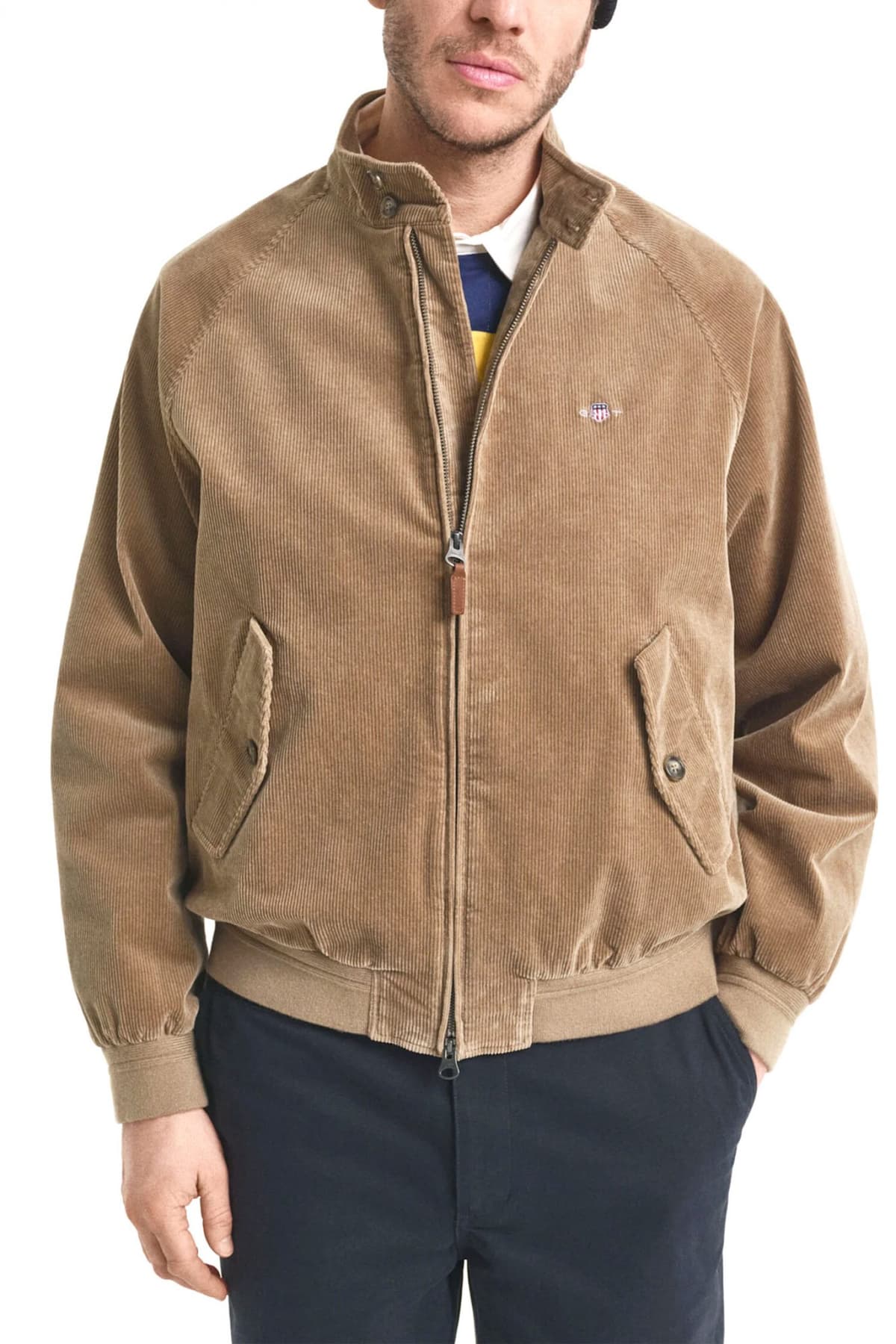GANT ΜΠΟΥΦΑΝ ΚΟΤΛΕ CORD HARRINGTON JACKET ΚΑΦΕ