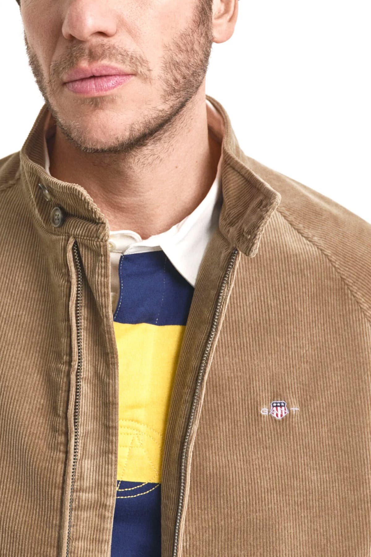 GANT ΜΠΟΥΦΑΝ ΚΟΤΛΕ CORD HARRINGTON JACKET ΚΑΦΕ