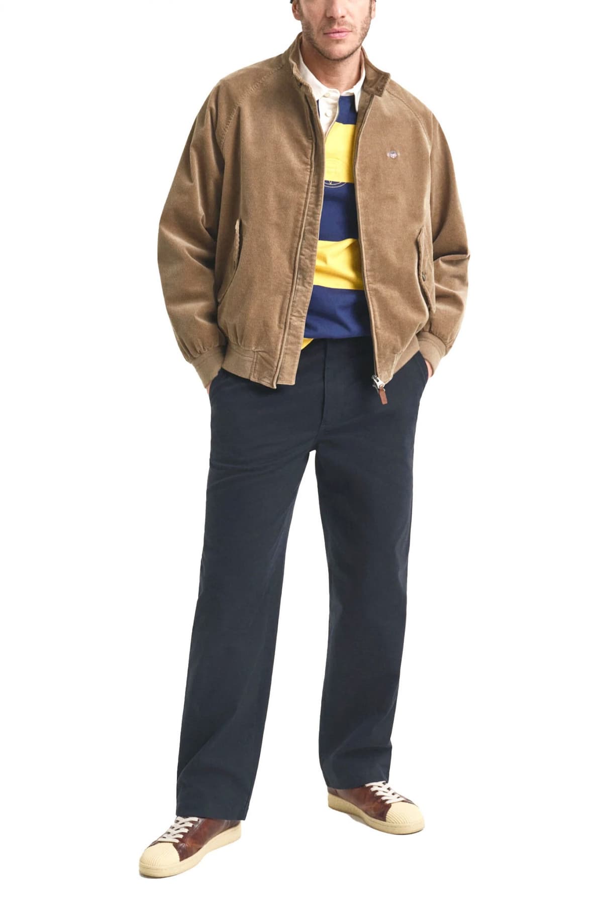 GANT ΜΠΟΥΦΑΝ ΚΟΤΛΕ CORD HARRINGTON JACKET ΚΑΦΕ