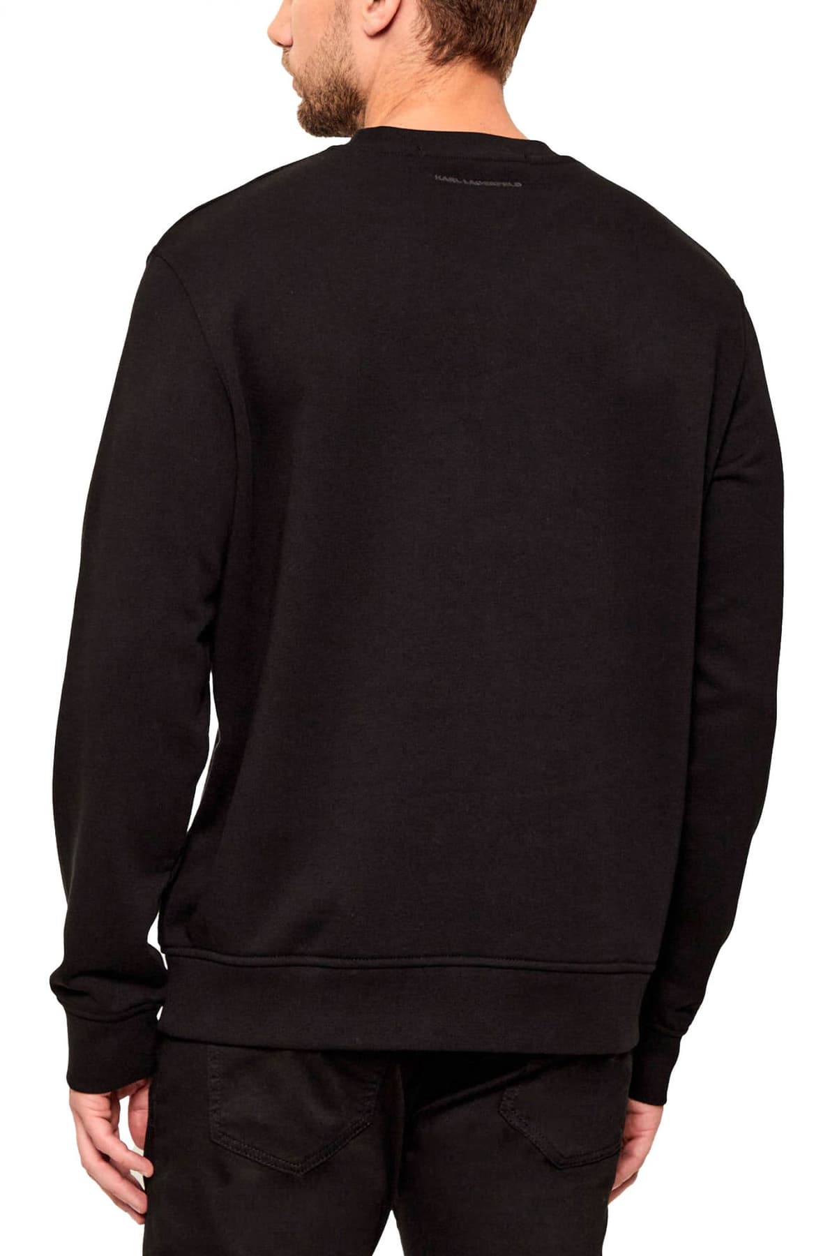 KARL LAGERFELD ΦΟΥΤΕΡ CREW NECK LOGO ΜΑΥΡΟ