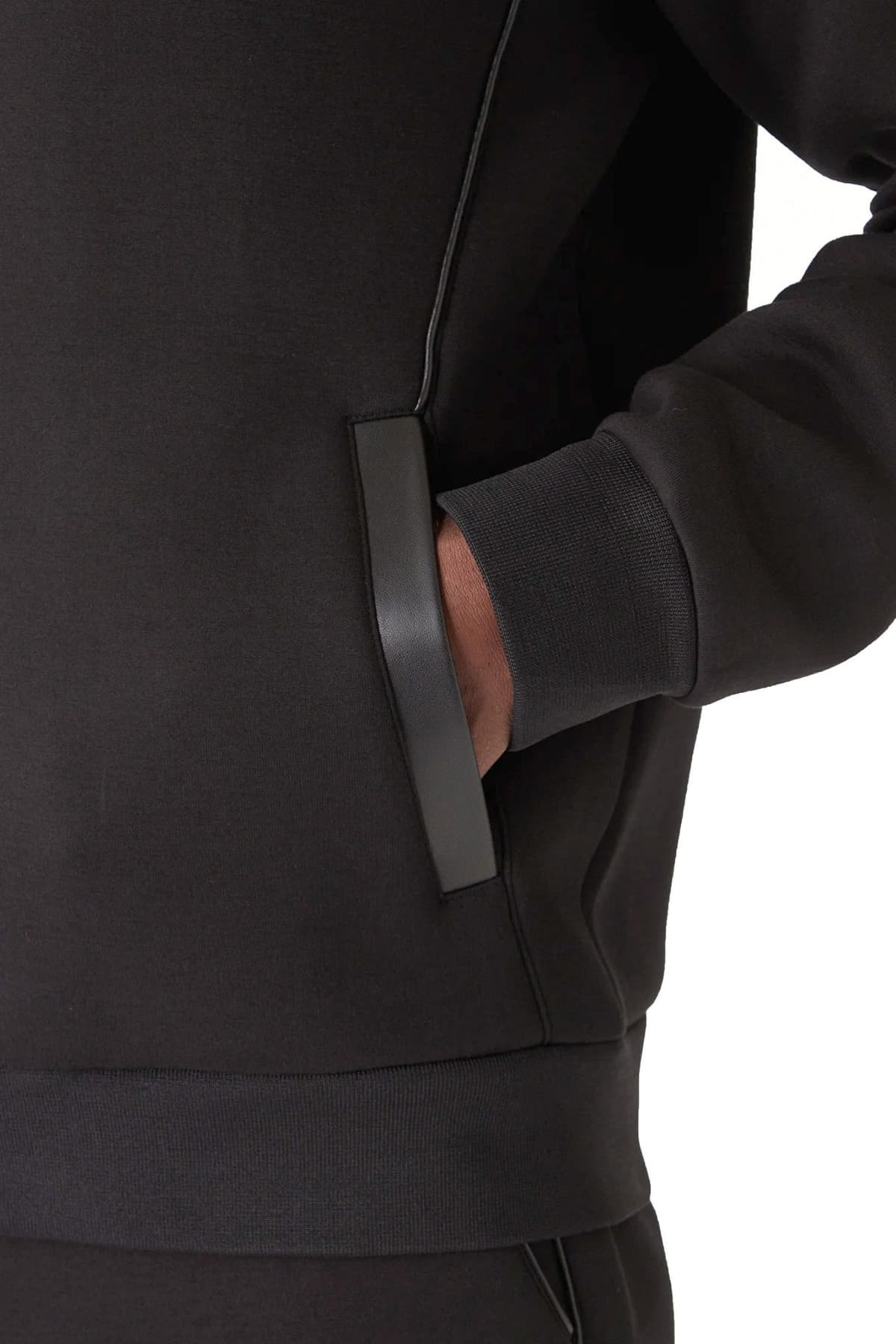 KARL LAGERFELD ΦΟΥΤΕΡ FULLZIP METALLIC LOGO MAYΡΟ