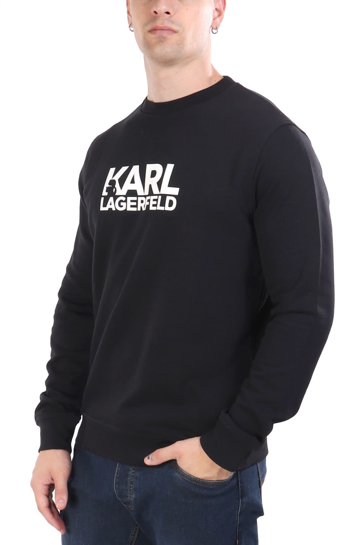 KARL LAGERFELD ΦΟΥΤΕΡ CREW NECK LOGO ΜΠΛΕ