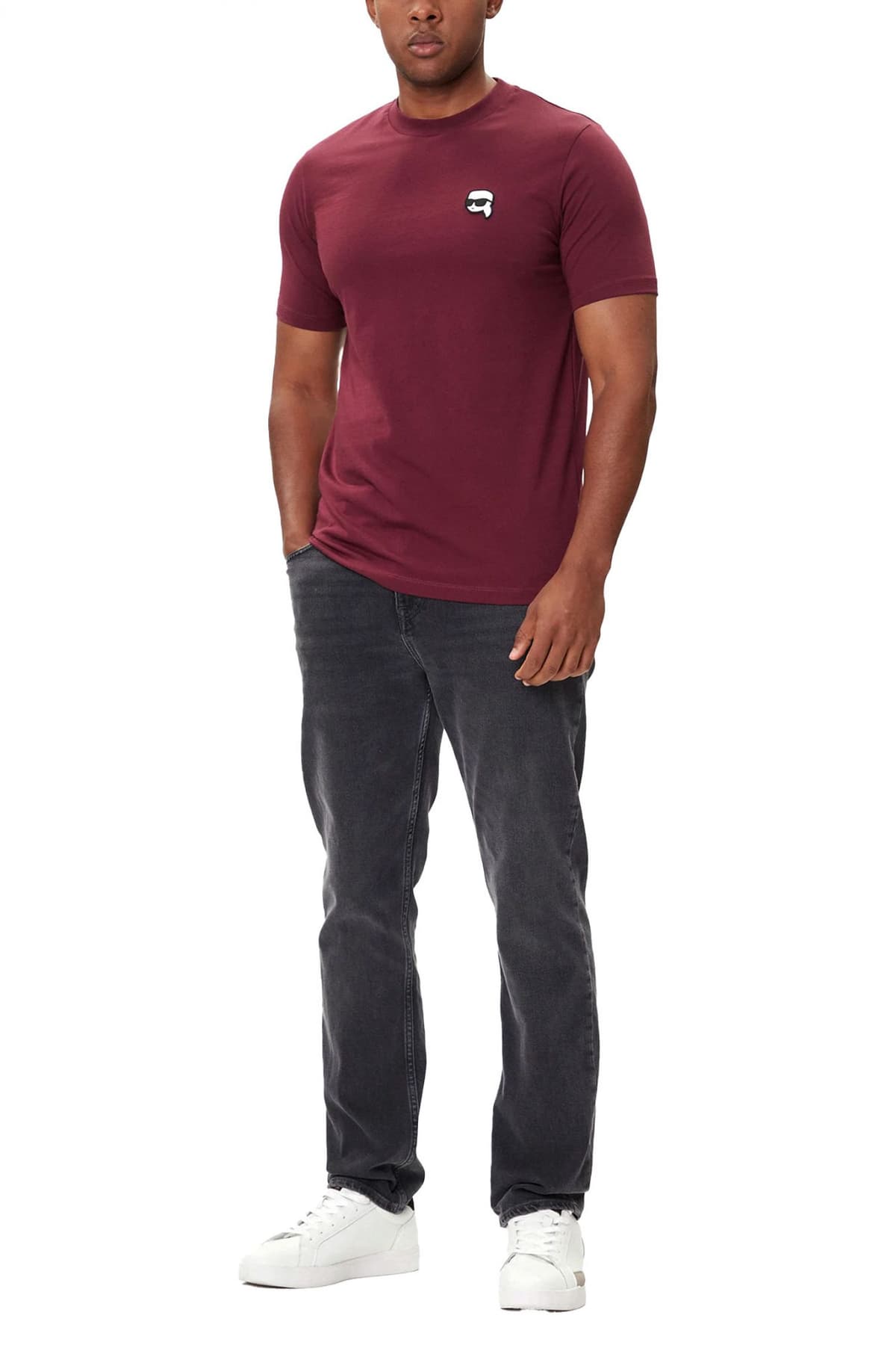 KARL LAGERFELD T-SHIRT LOGO ΜΠΟΡΝΤΩ