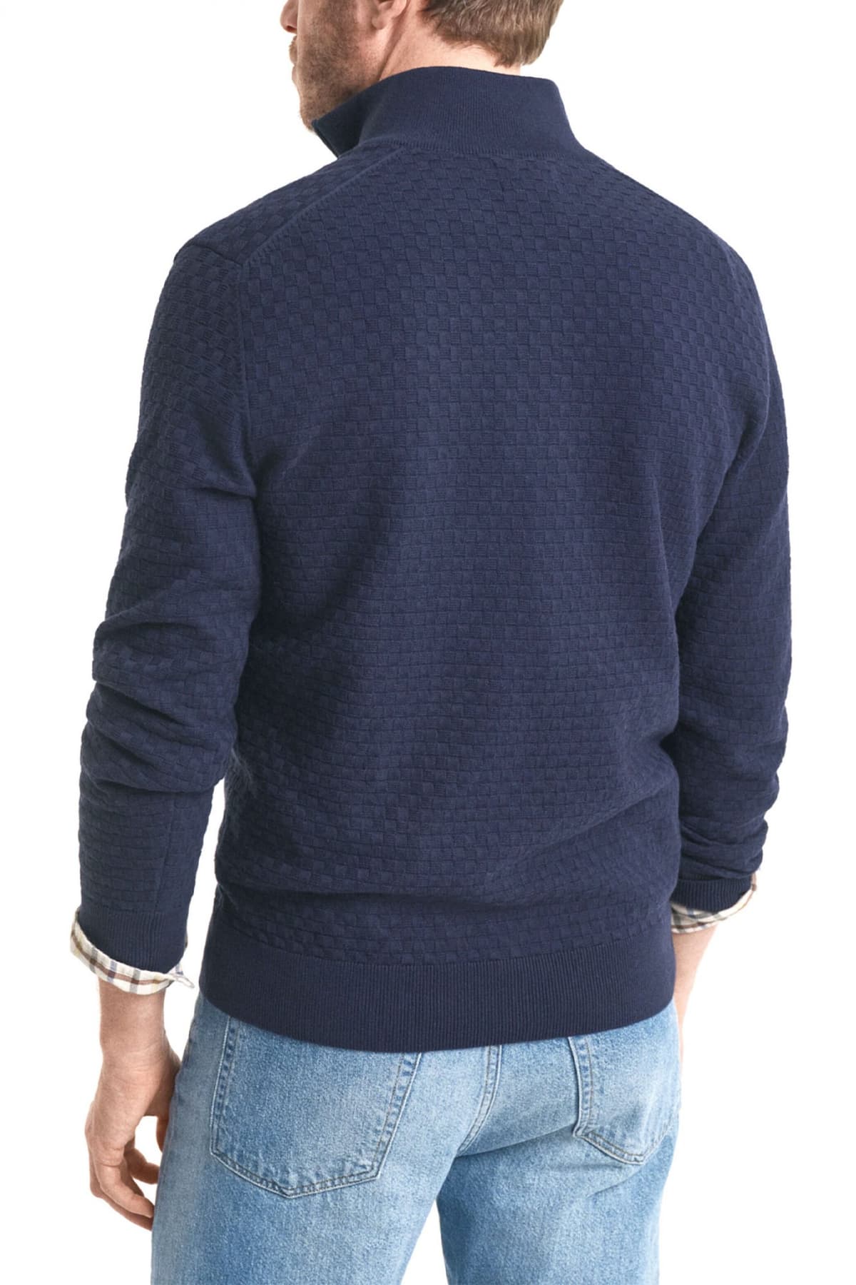 GANT ΠΛΕΚΤΟ HALF ZIP MICRO TEXTURE HZ ΜΠΛΕ