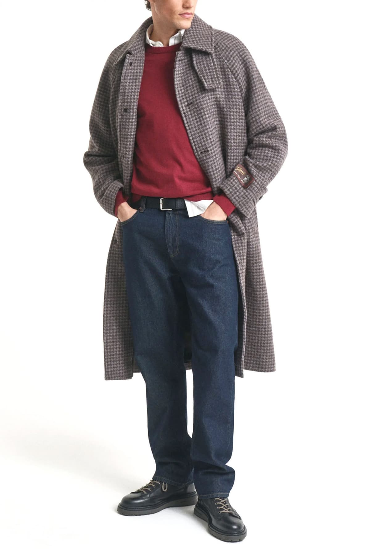 GANT ΠΛΕΚΤΟ CLASSIC COTTON C-NECK ΜΠΟΡΝΤΩ