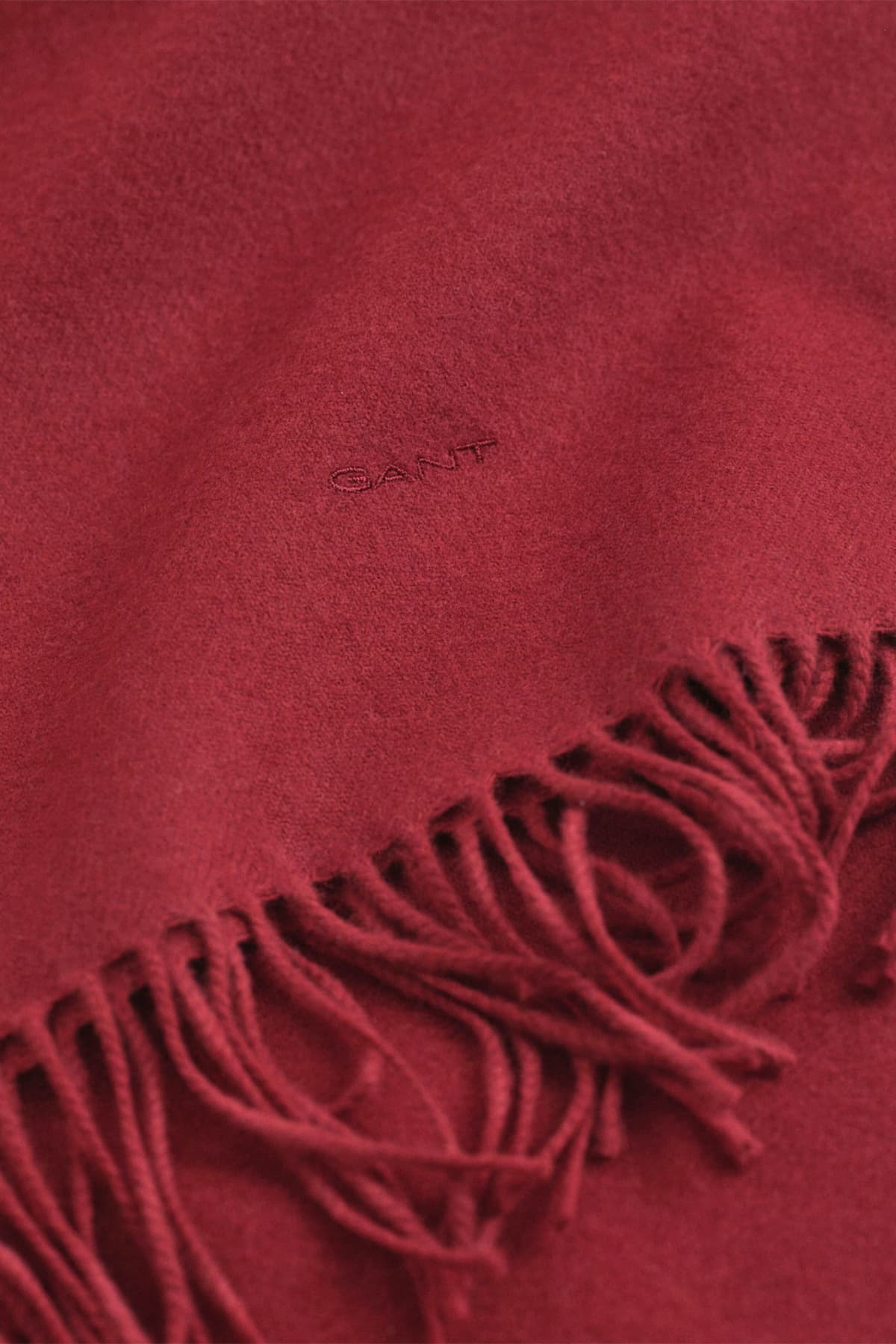 GANT ΚΑΣΚΩΛ ΜΑΛΛΙΝΟ UNISEX. WOOL SCARF ΜΠΟΡΝΤΩ