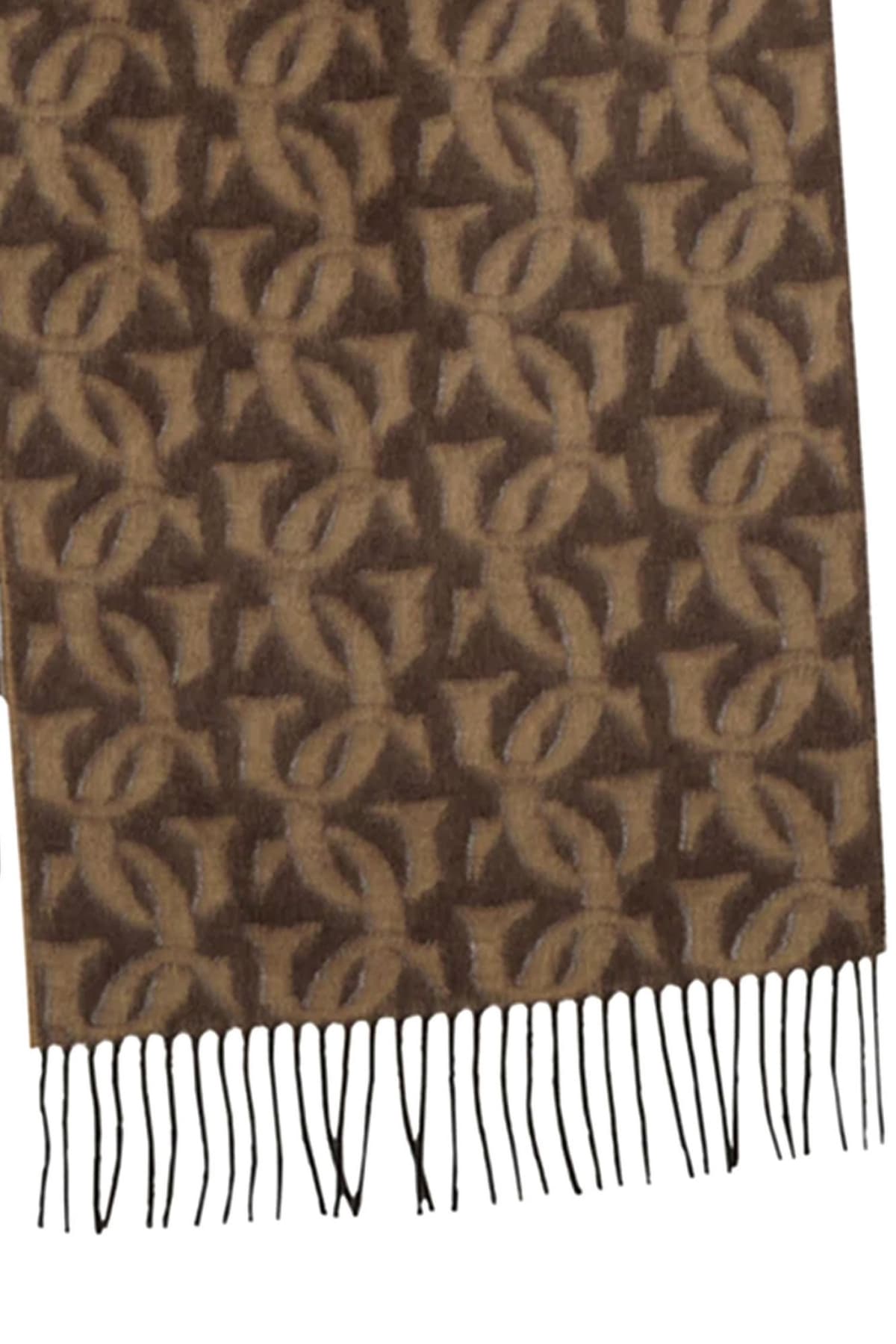 GANT ΚΑΣΚΩΛ ΜΑΛΛΙΝΟ G MONOGRAM WOVEN SCARF ΚΑΦΕ