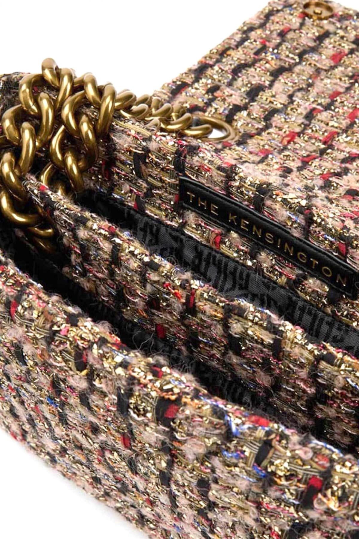 KURT GEIGER ΤΣΑΝΤΑ ΩΜΟΥ/CROSSBODY LARGE KENSINGTON KURT ΑΛΥΣΙΔΑ LOGO ΠΟΛΥΧΡΩΜΟ/ΧΡΥΣΟ