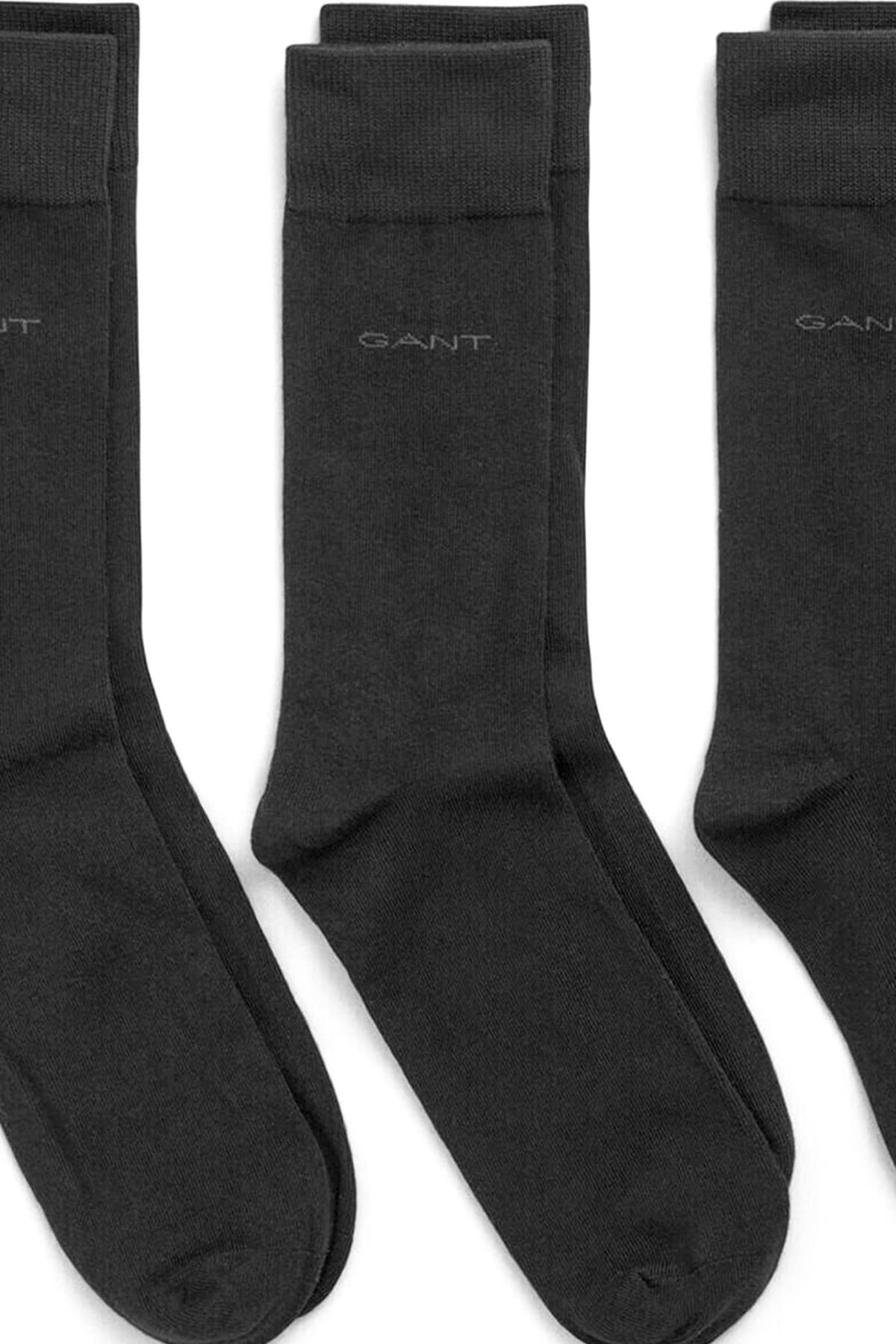 GANT ΚΑΛΤΣΕΣ 3-PACK SOFT COTTON SOCKS ΜΑΥΡΟ