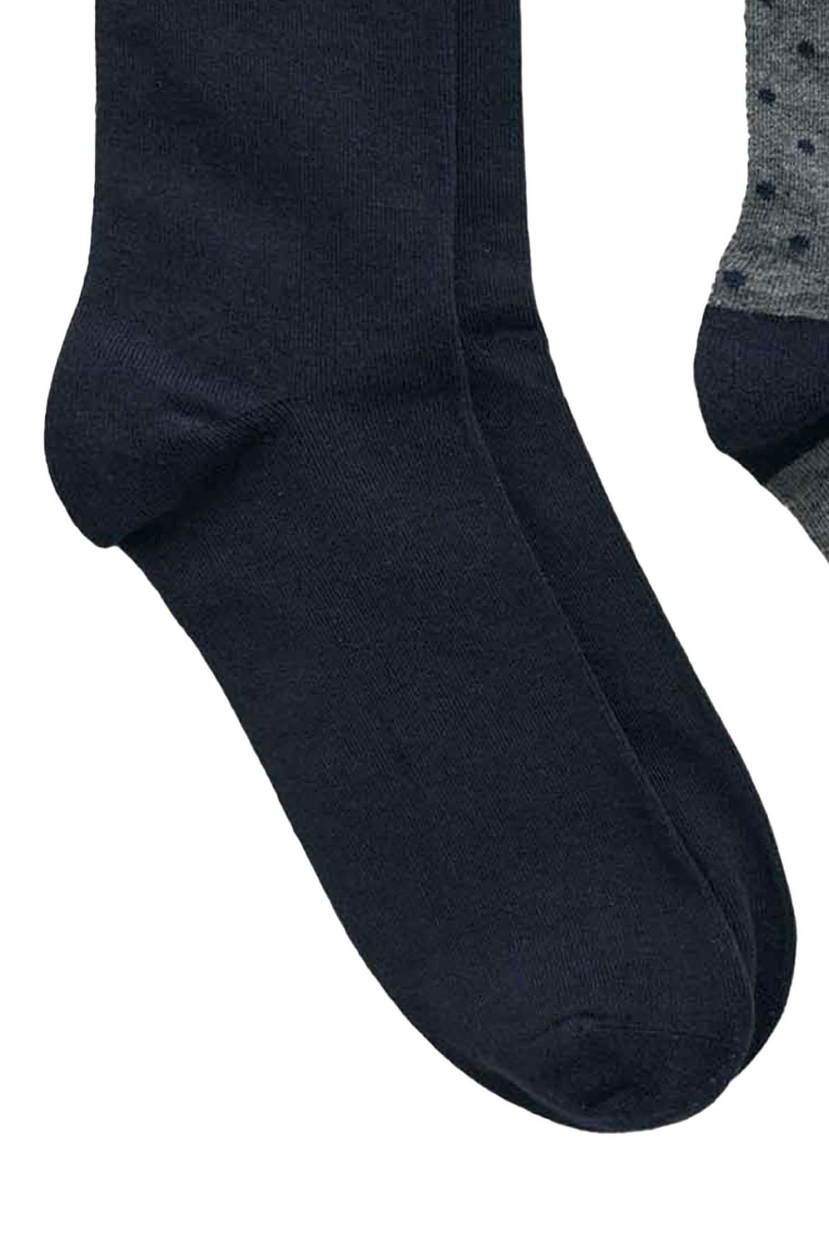 GANT ΚΑΛΤΣΕΣ 2-PACK DOT AND SOLID SOCKS ΜΠΛΕ-ΓΚΡΙ