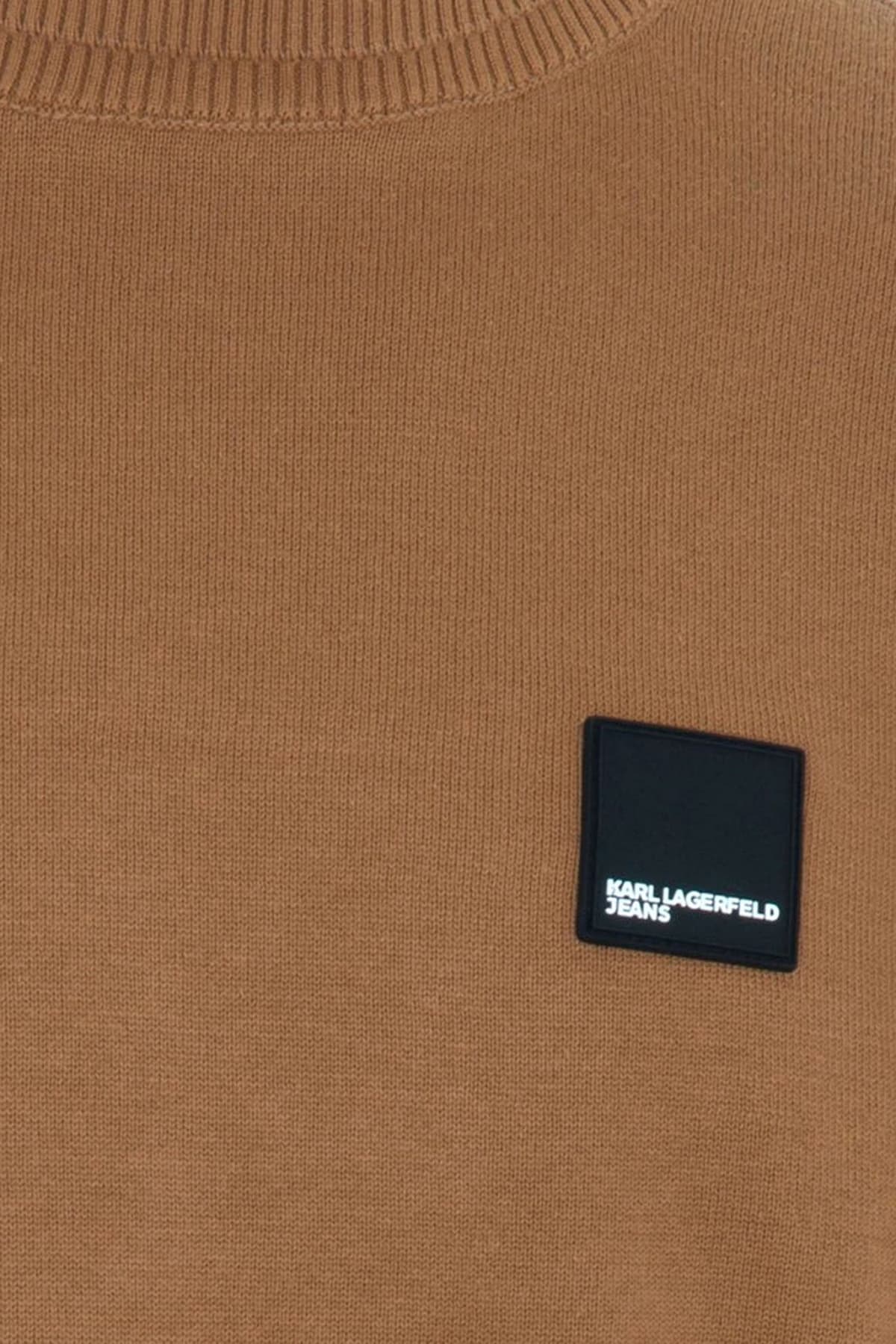 KARL LAGERFELD JEANS ΠΛΕΚΤΟ ROLLNECK REGULAR FIT ΚΑΜΕΛ