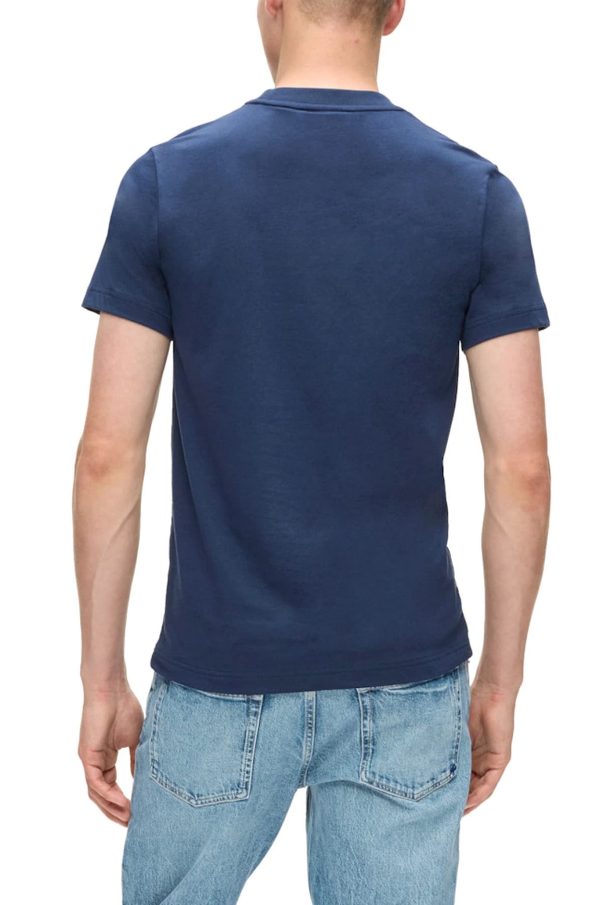 KARL LAGERFELD JEANS T-SHIRT SLIM FIT OUTLINE LOGO TEE ΜΠΛΕ