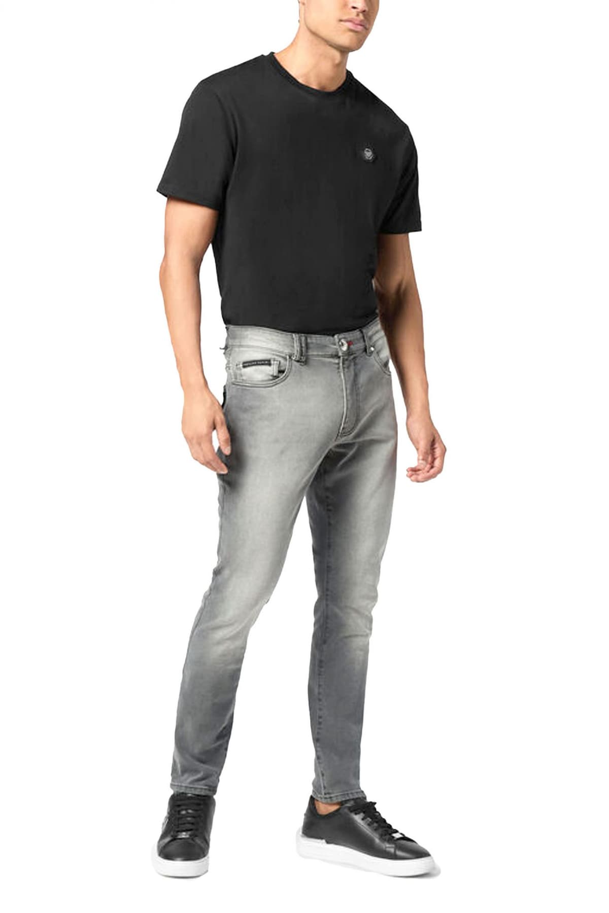 PHILIPP PLEIN ΠΑΝΤΕΛΟΝΙ JEANS SKINNY ΓΚΡΙ