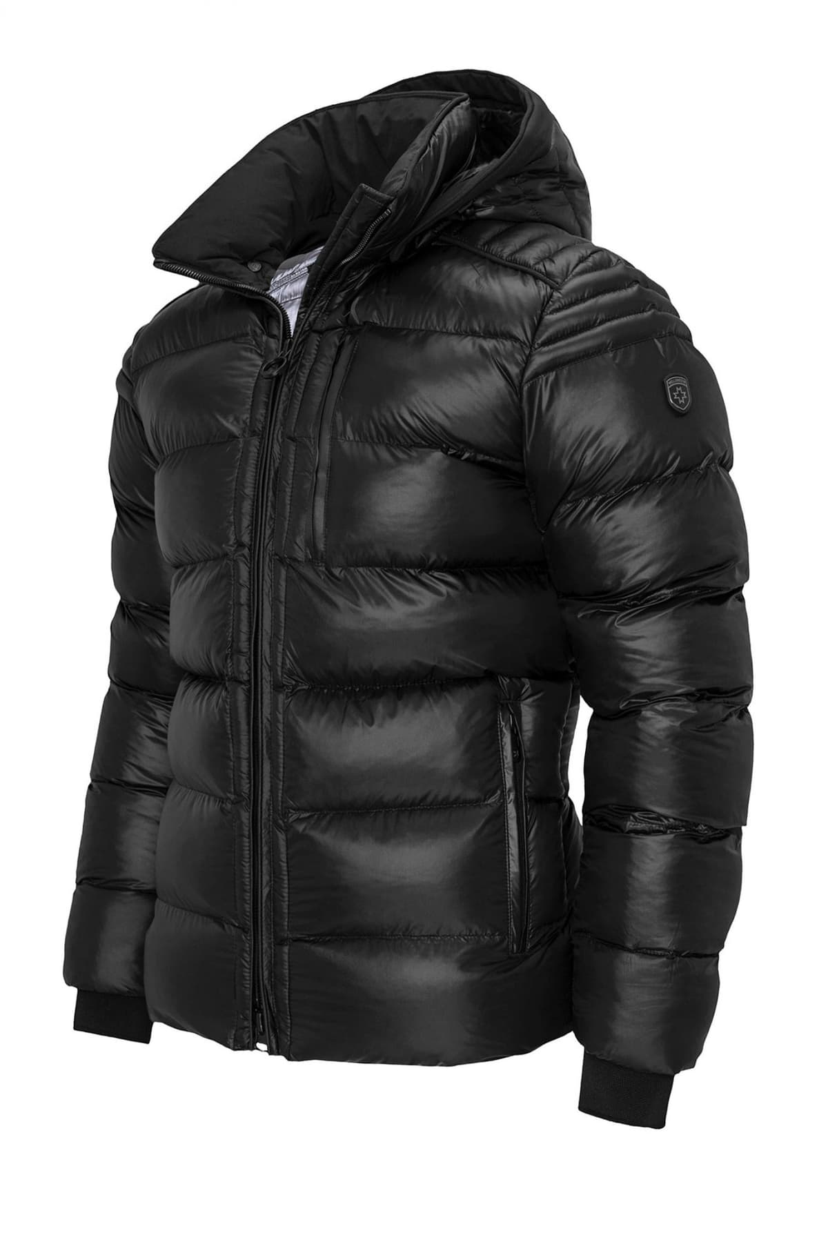 WELLENSTEYN ΜΠΟΥΦΑΝ ΦΟΥΣΚΩΤΟ BOMBER BLACKJACK MEN SHORT ΜΕ ΑΠΟΣΠΩΜΕΝΗ ΚΟΥΚΟΥΛΑ ΜΑΥΡΟ