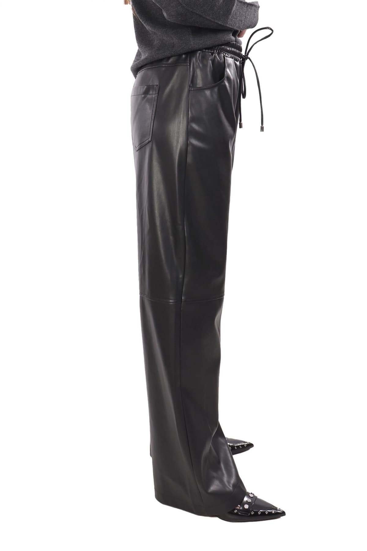 LIU-JO ΠΑΝΤΕΛΟΝΙ FAUX LEATHER ΛΑΣΤΙΧΟ ΜΕΣΗ ΤΣΕΠΕΣ ΜΑΥΡΟ