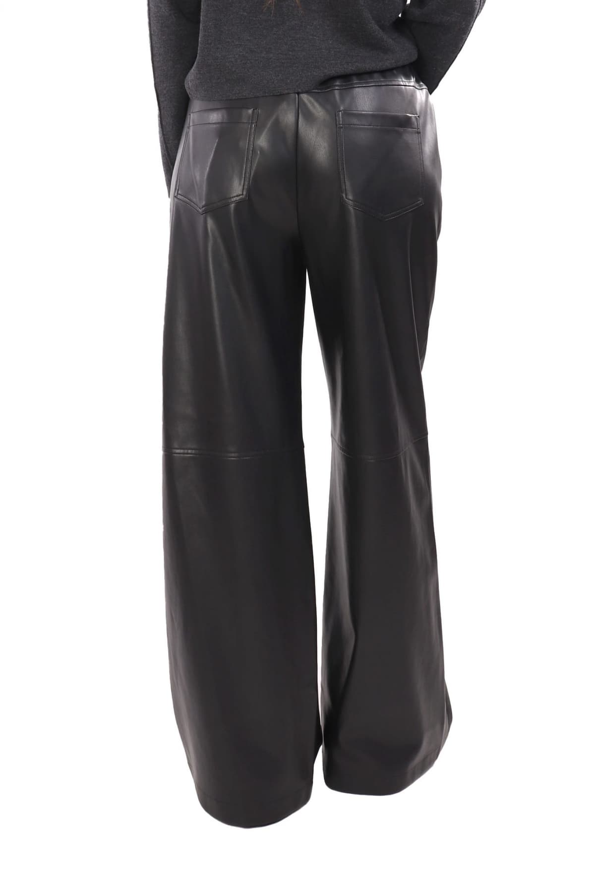 LIU-JO ΠΑΝΤΕΛΟΝΙ FAUX LEATHER ΛΑΣΤΙΧΟ ΜΕΣΗ ΤΣΕΠΕΣ ΜΑΥΡΟ