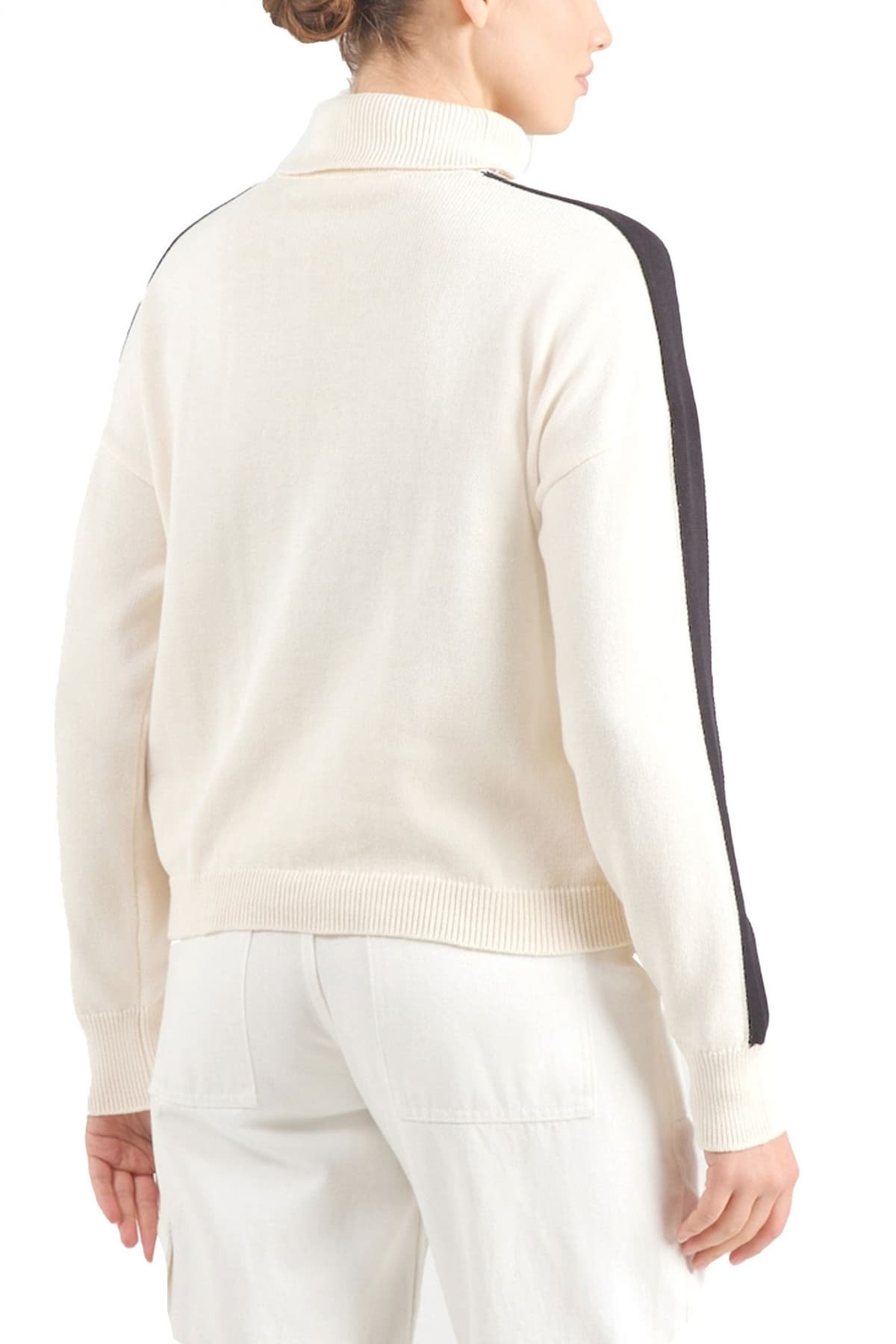 DKNY ΠΛΕΚΤΟ ΖΙΒΑΓΚΟ LOGO ΕΚΡΟΥ-ΜΑΥΡΟ