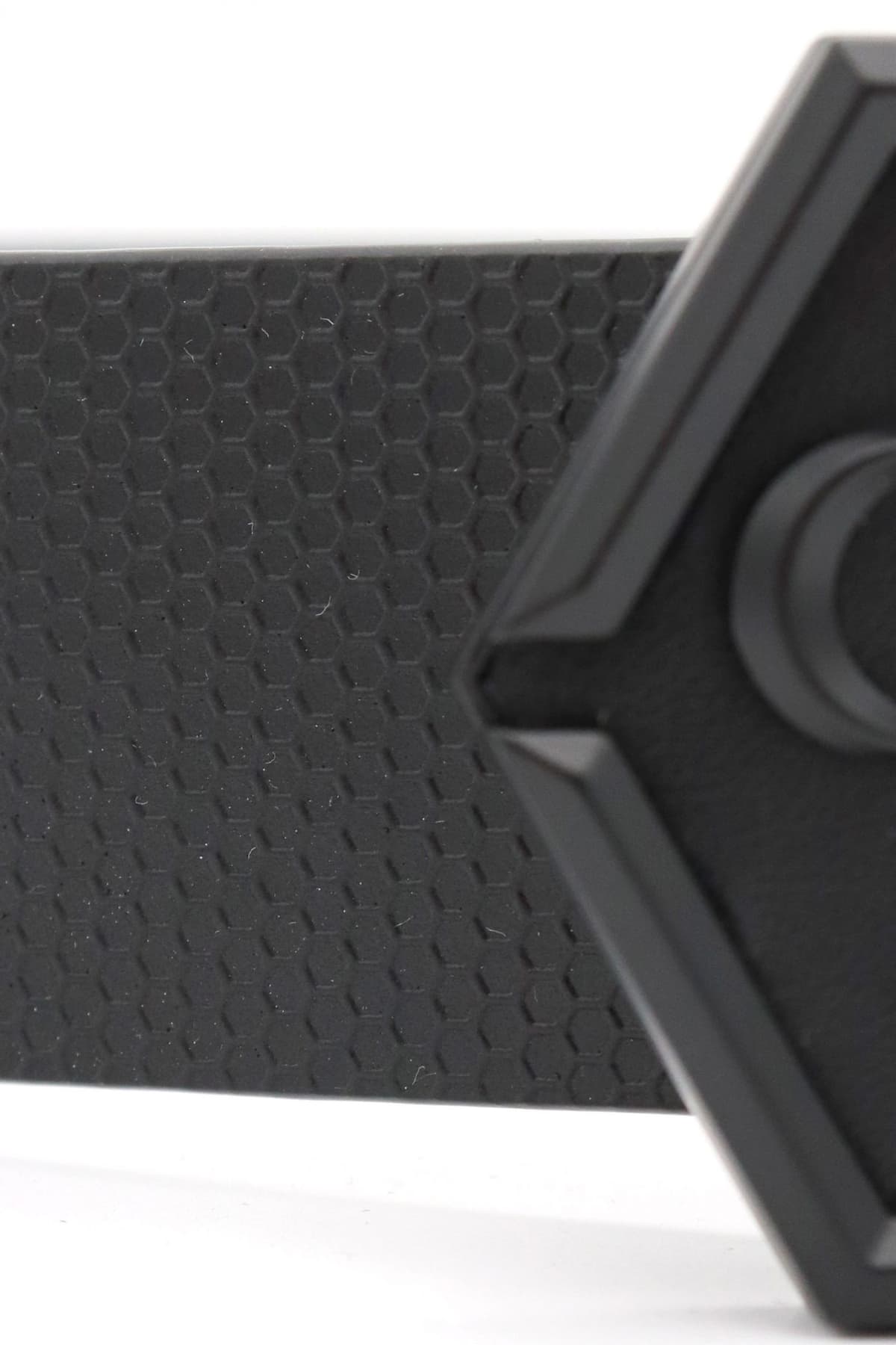 PHILIPP PLEIN ΖΩΝΗ PRINTED LEATHER HEXAGON ΜΑΥΡΟ