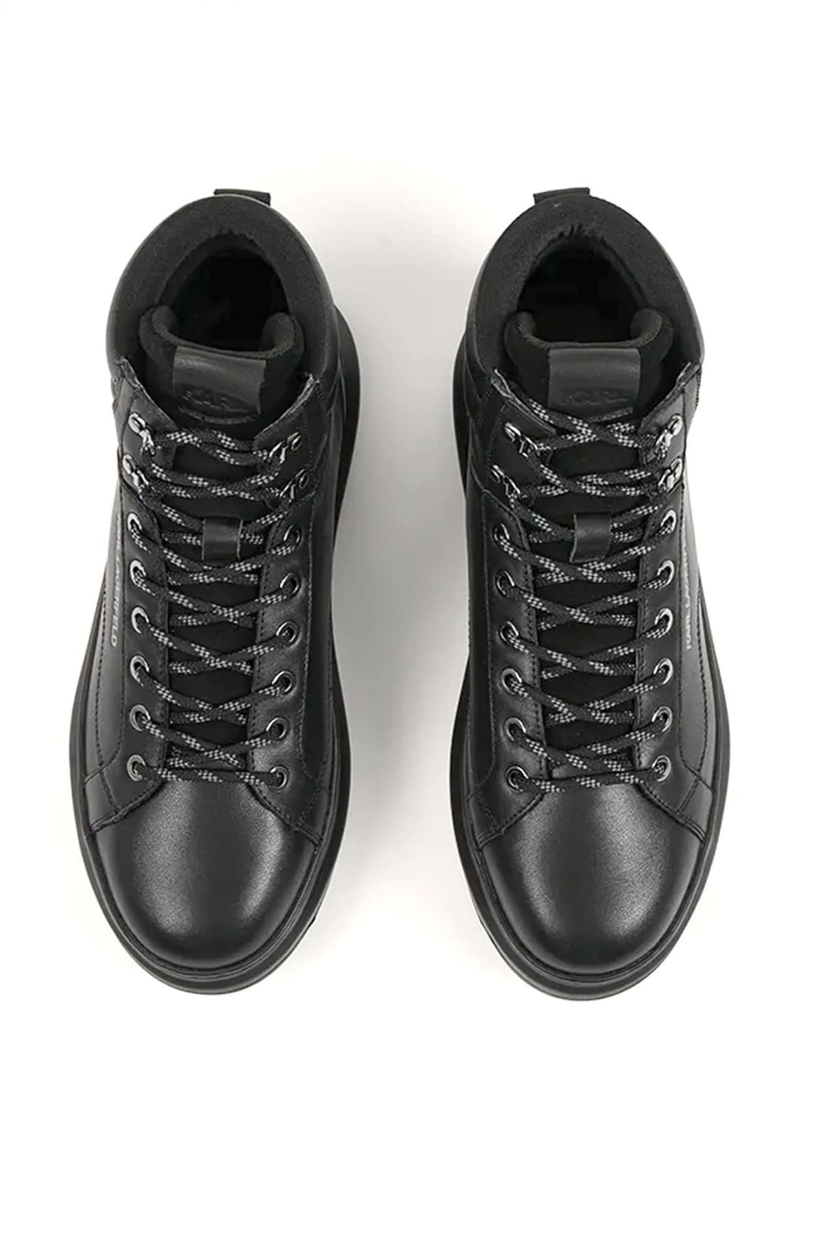 KARL LAGERFELD ΠΑΠΟΥΤΣΙ ΜΠΟΤΑΚΙ KAPRI LUG HIKER LACE ΜΑΥΡΟ