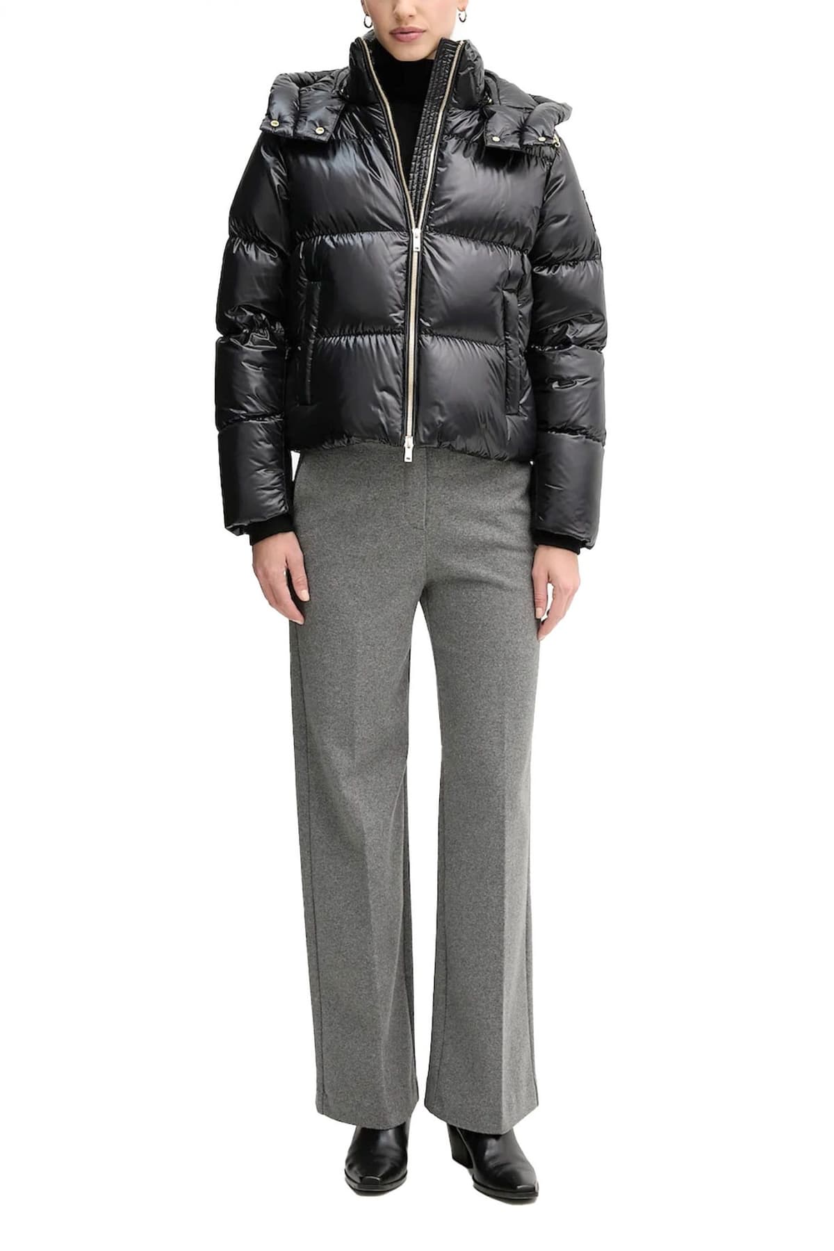 MOOSE KNUCKLES ΜΠΟΥΦΑΝ ΦΟΥΣΚΩΤΟ ΑΠΟΣΠΩΜΕΝΗ ΚΟΥΚΟΥΛΑ LOGO ΜΑΥΡΟ