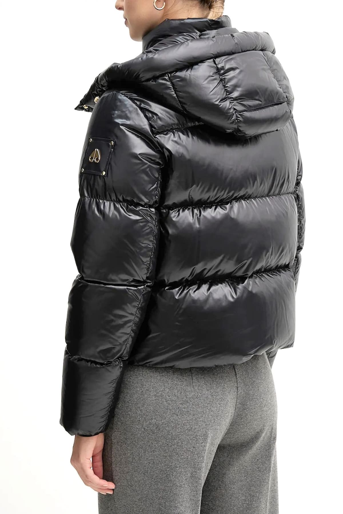 MOOSE KNUCKLES ΜΠΟΥΦΑΝ ΦΟΥΣΚΩΤΟ ΑΠΟΣΠΩΜΕΝΗ ΚΟΥΚΟΥΛΑ LOGO ΜΑΥΡΟ