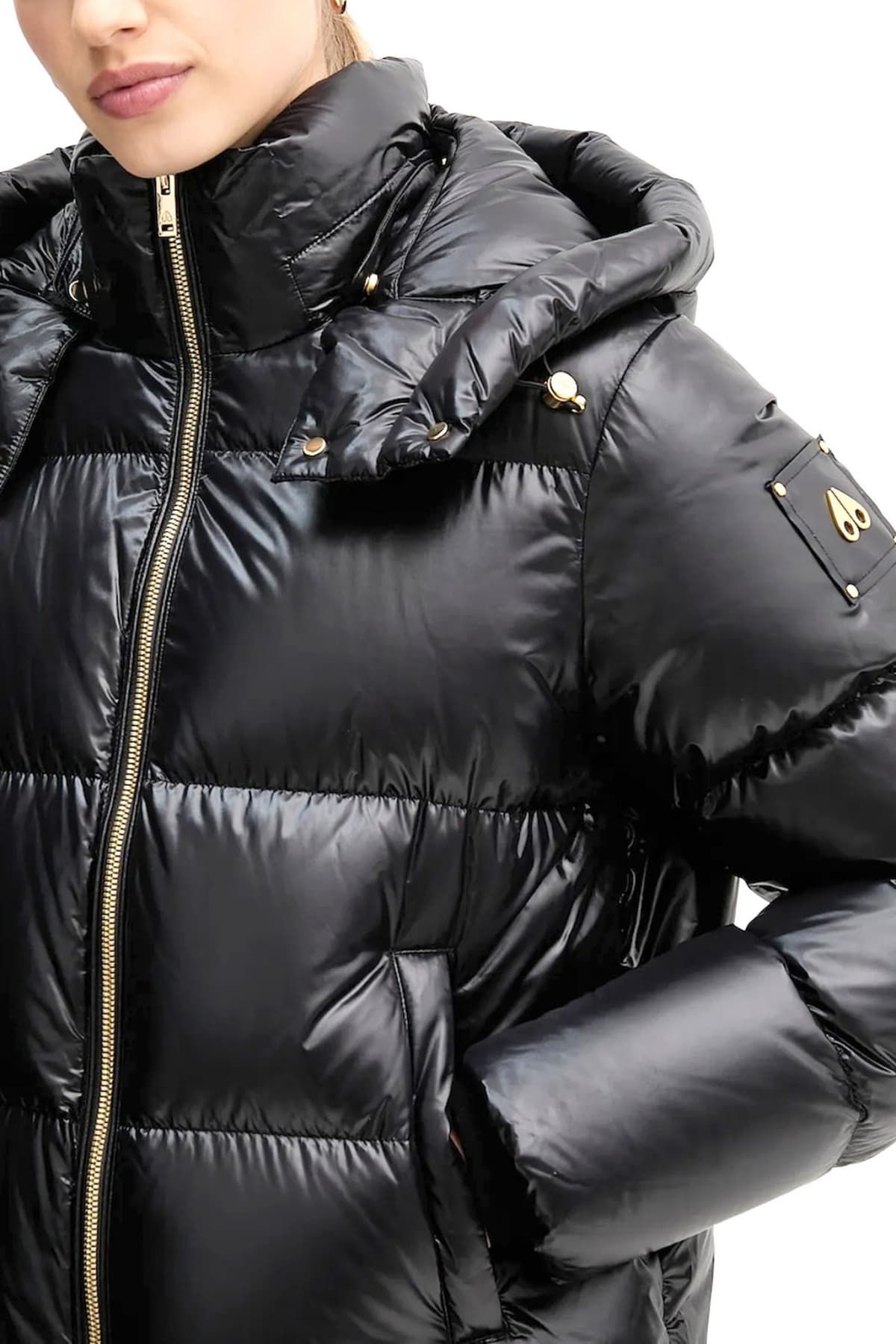 MOOSE KNUCKLES ΜΠΟΥΦΑΝ ΦΟΥΣΚΩΤΟ ΑΠΟΣΠΩΜΕΝΗ ΚΟΥΚΟΥΛΑ LOGO ΜΑΥΡΟ