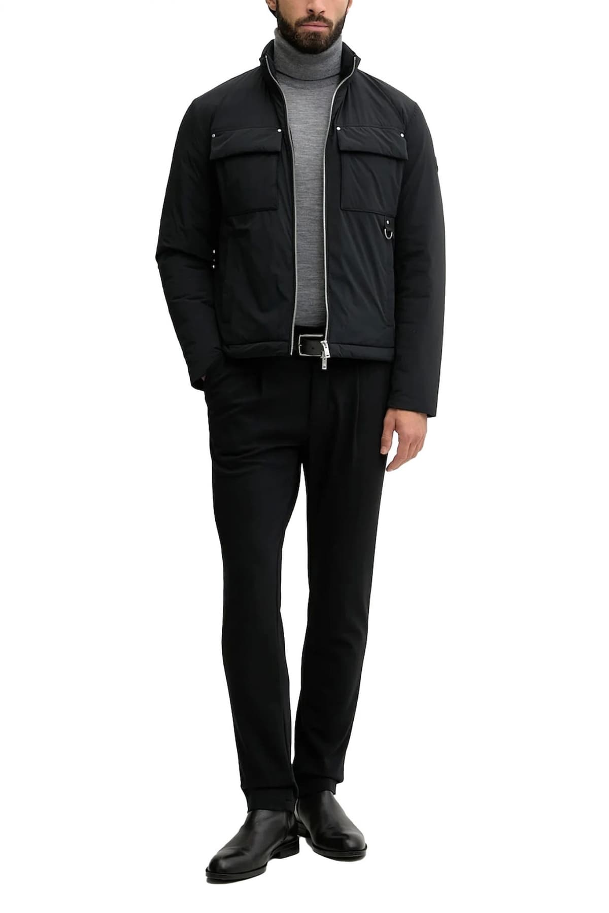 MOOSE KNUCKLES ΜΠΟΥΦΑΝ JACKET NORTHDALE SHIRT JACKET ΜΑΥΡΟ