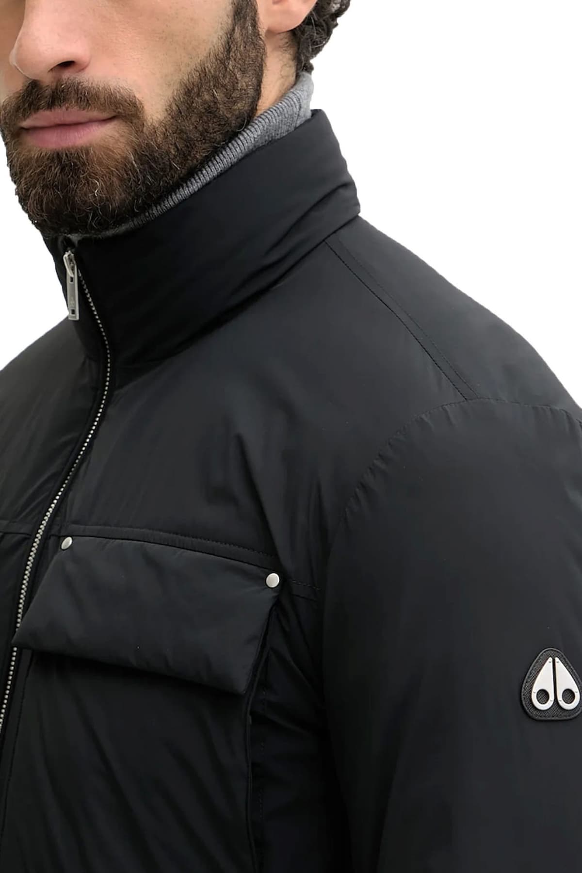 MOOSE KNUCKLES ΜΠΟΥΦΑΝ JACKET NORTHDALE SHIRT JACKET ΜΑΥΡΟ