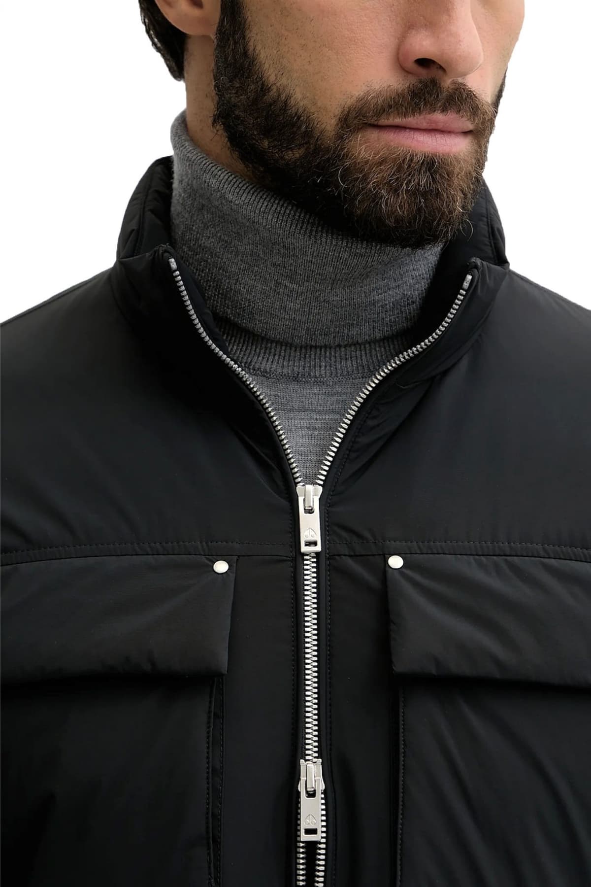 MOOSE KNUCKLES ΜΠΟΥΦΑΝ JACKET NORTHDALE SHIRT JACKET ΜΑΥΡΟ