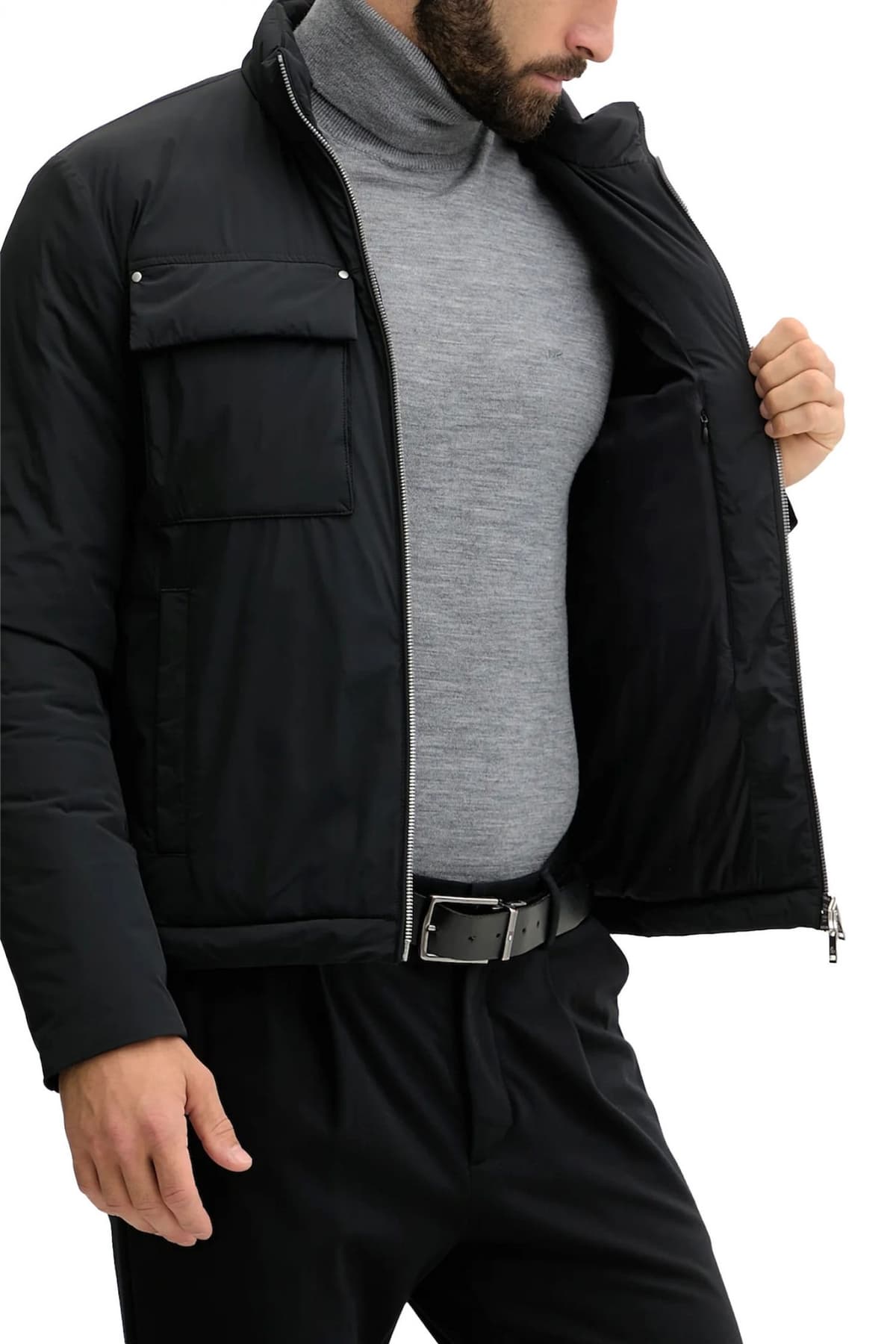 MOOSE KNUCKLES ΜΠΟΥΦΑΝ JACKET NORTHDALE SHIRT JACKET ΜΑΥΡΟ