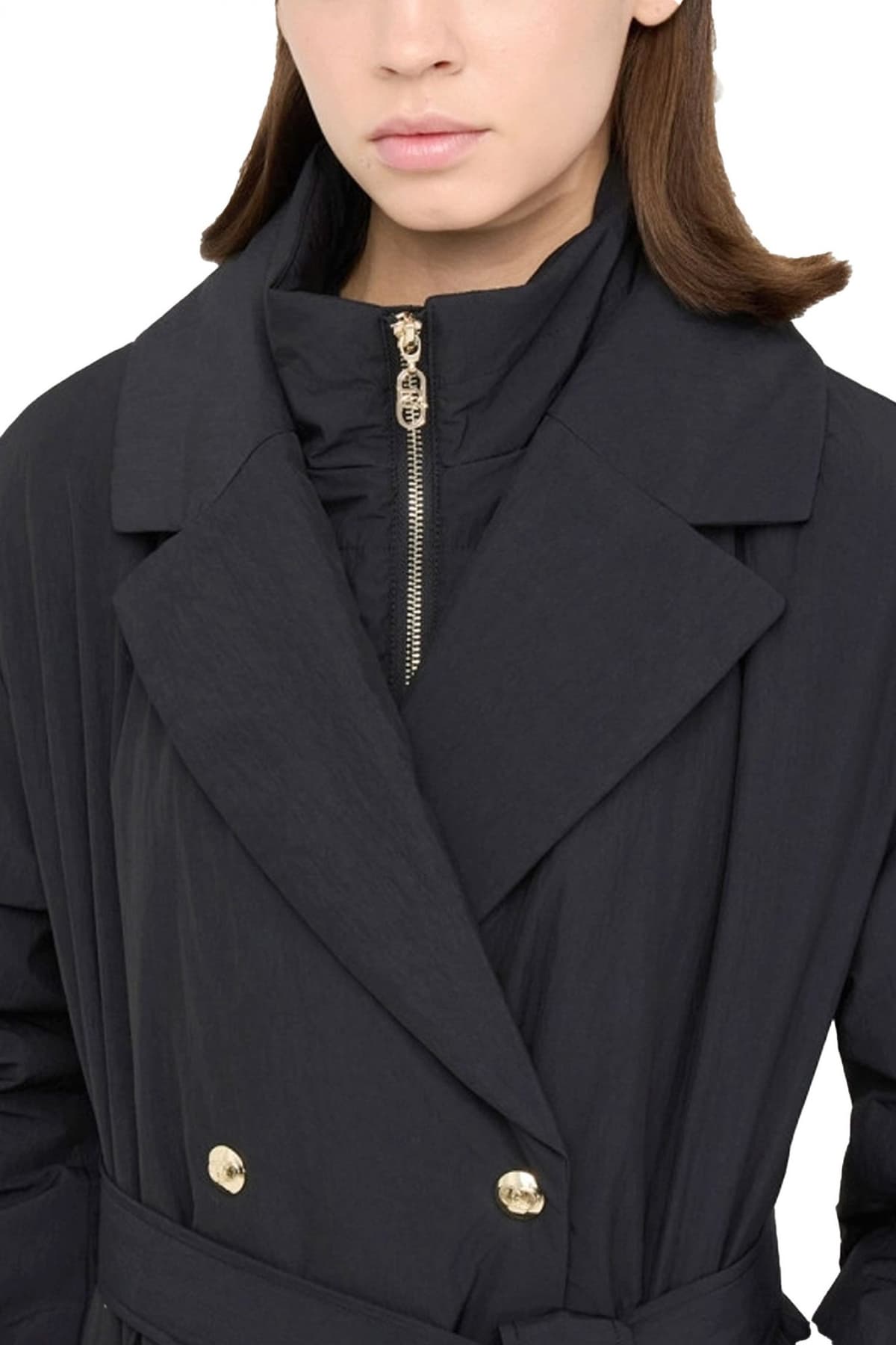 LIU-JO ΜΠΟΥΦΑΝ JACKET ΑΠΟΣΠΩΜΕΝΟΣ ΘΩΡΑΚΑΣ ΖΩΝΗ ΜΑΥΡΟ